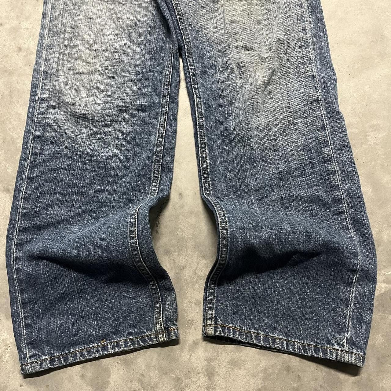 Levi's × Vintage Crazy Vintage Y2K/2000s Grunge Distressed Levi’s Dark Wash! Size US 33 - 6 Thumbnail