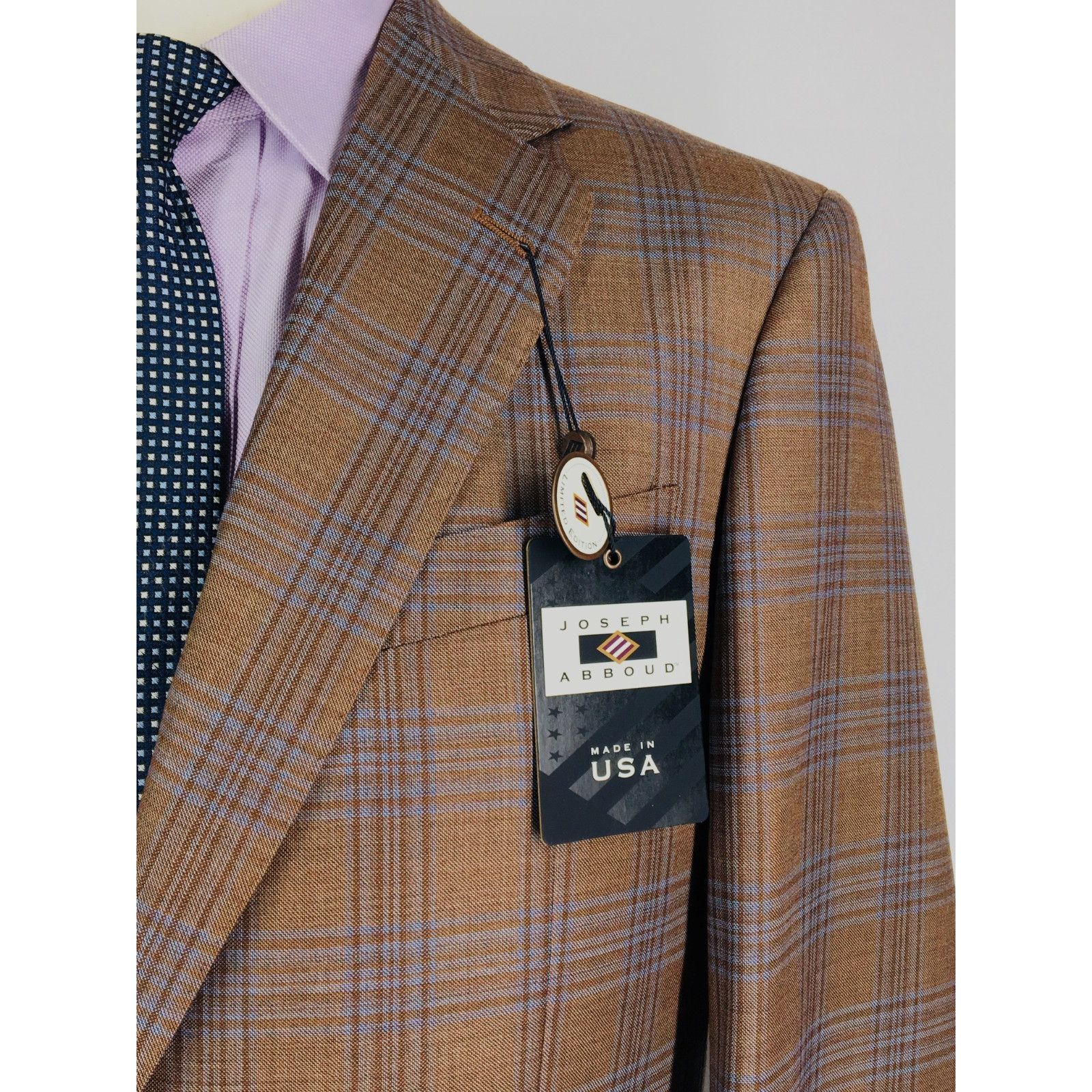 Joseph Abboud NWT 42L Joseph Abboud Ltd Edition Barbera Wool Sport Coat Size 42L - 12 Thumbnail