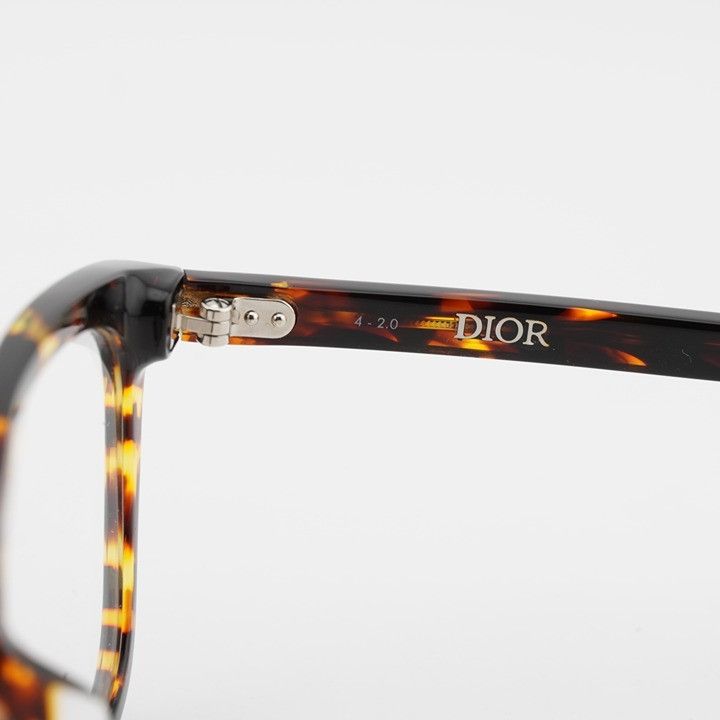 Dior Dior DIORESSENTIALO S2F 2400 Eyeglasses Havana 54mm Square Size ONE SIZE - 3 Thumbnail