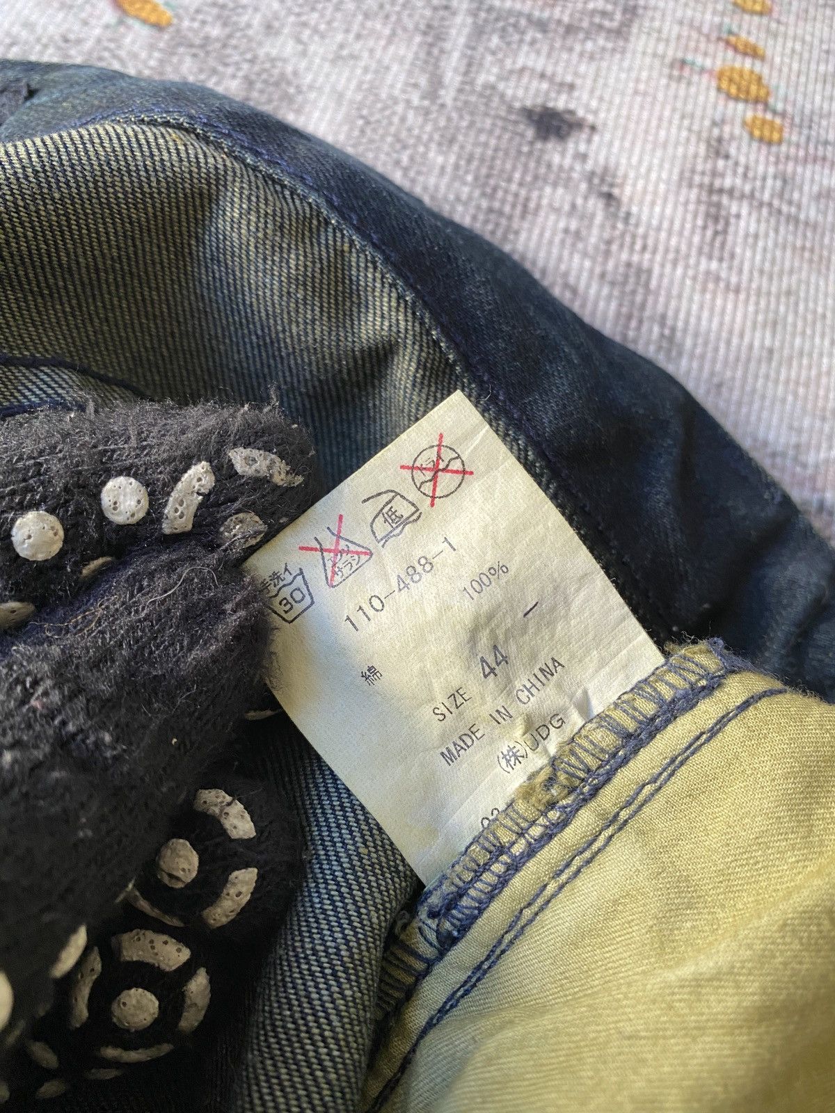 Japanese Brand Vice Fairy Claws Marks Design Gothic Punk Distressed Denim Size US 31 - 23 Thumbnail