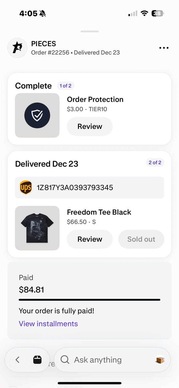 Travis Scott Travis Scott Freedom Tee Small Size US S / EU 44-46 / 1 - 4 Thumbnail
