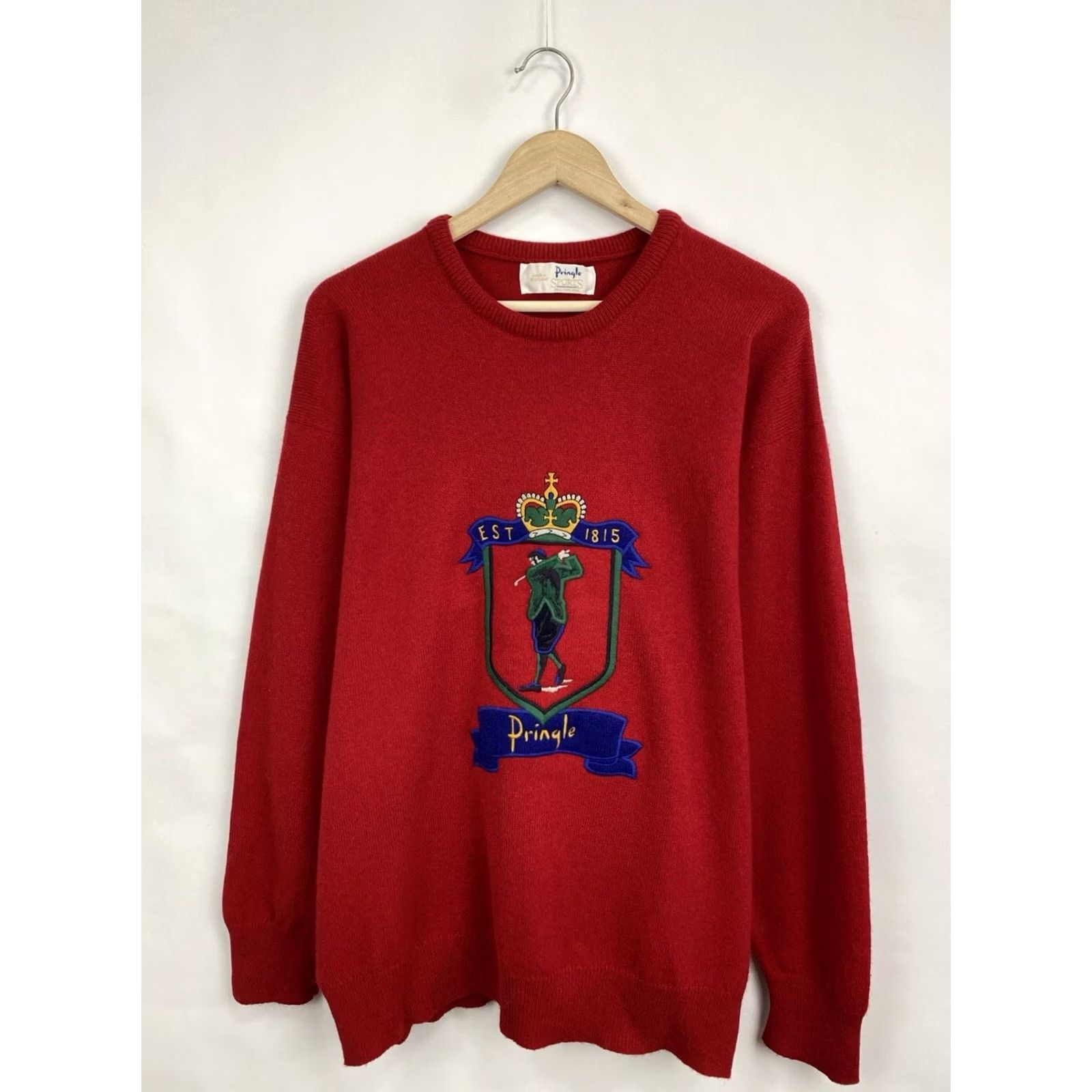 Pringle Of Scotland VINTAGE Pringle Sweater Golf Wool 90s Red XL Men Pullover Scotland Wool, 90s, Golf, Pringle of Scotland Mens XL Red Sweater Size US XL / EU 56 / 4 - 3 Thumbnail