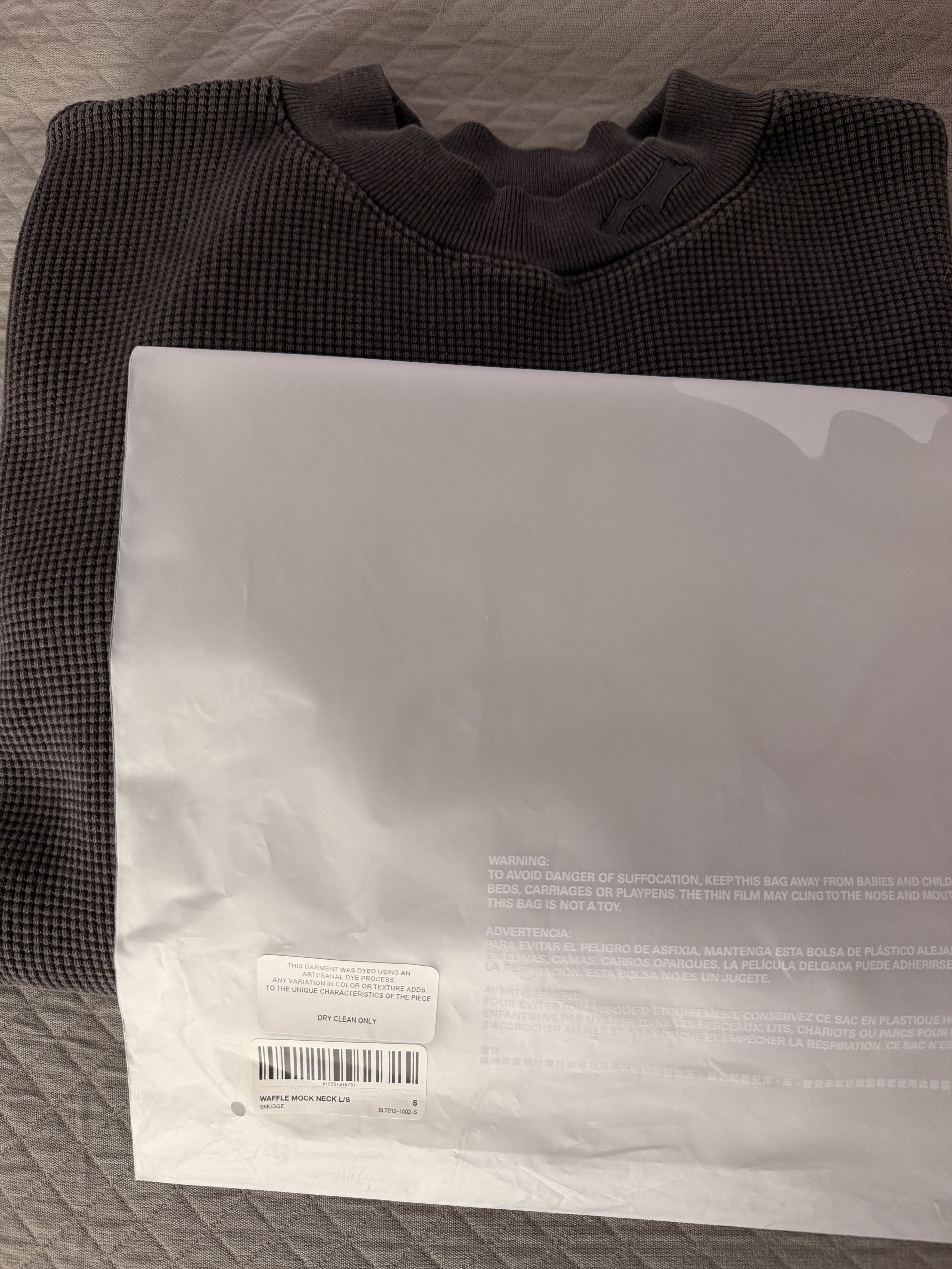 SKYLRK SKYLRK Waffle Mock Neck LS SMUDGE - Small Size US S / EU 44-46 / 1 - 4 Thumbnail