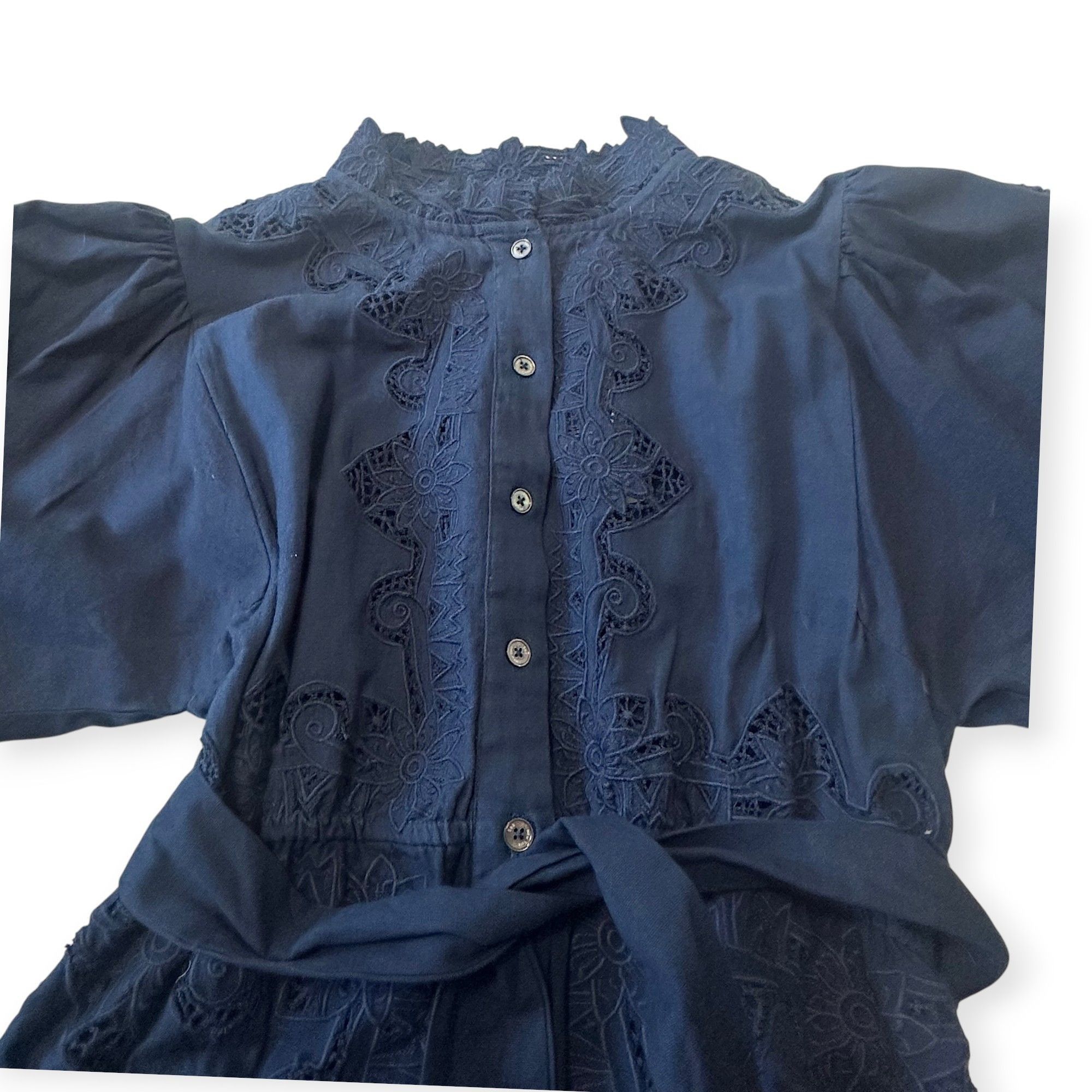 Sea New York Sea New York Anita Eyelet Mini Dress Navy Size 2 NWT Size XS / US 0-2 / IT 36-38 - 13 Thumbnail