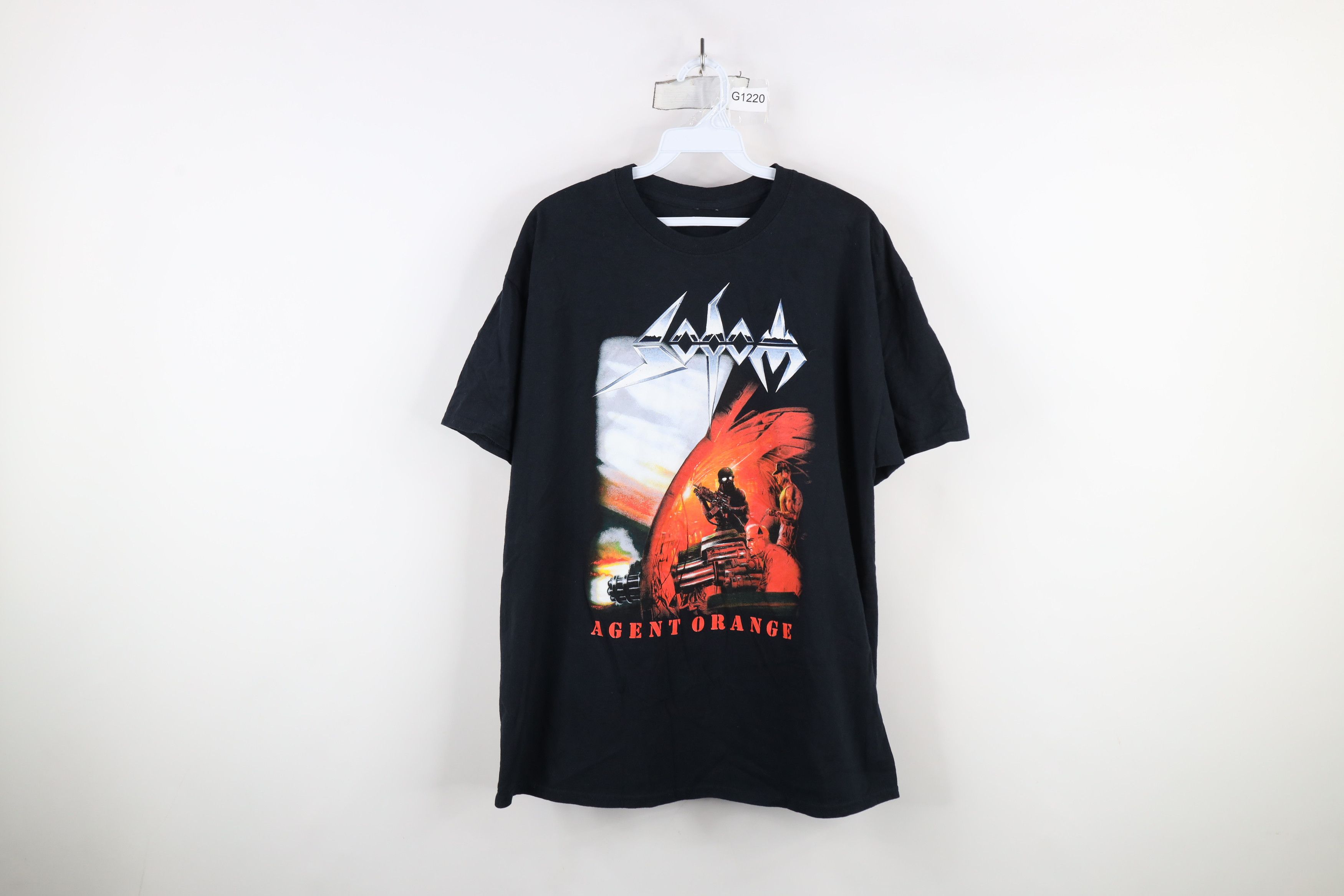 Vintage Retro Y2K Spell Agent Orange Sodom Band Short Sleeve T-Shirt Size US XL / EU 56 / 4 - 1 Thumbnail