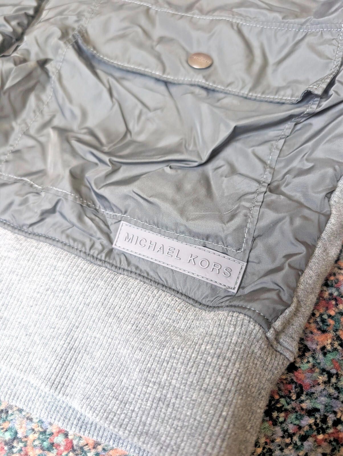 Michael Kors Michael Kors Men's Bomber Jacket SMALL - Grey Full Zip Size US S / EU 44-46 / 1 - 2 Thumbnail