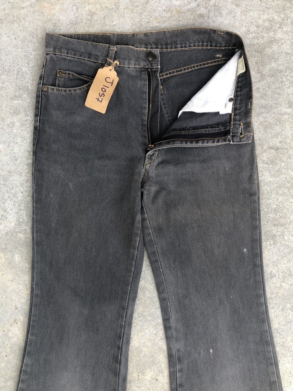 If Six Was Nine Japanese Big Bliss Flared Jeans Distressed Jeans Size US 31 - 3 Thumbnail
