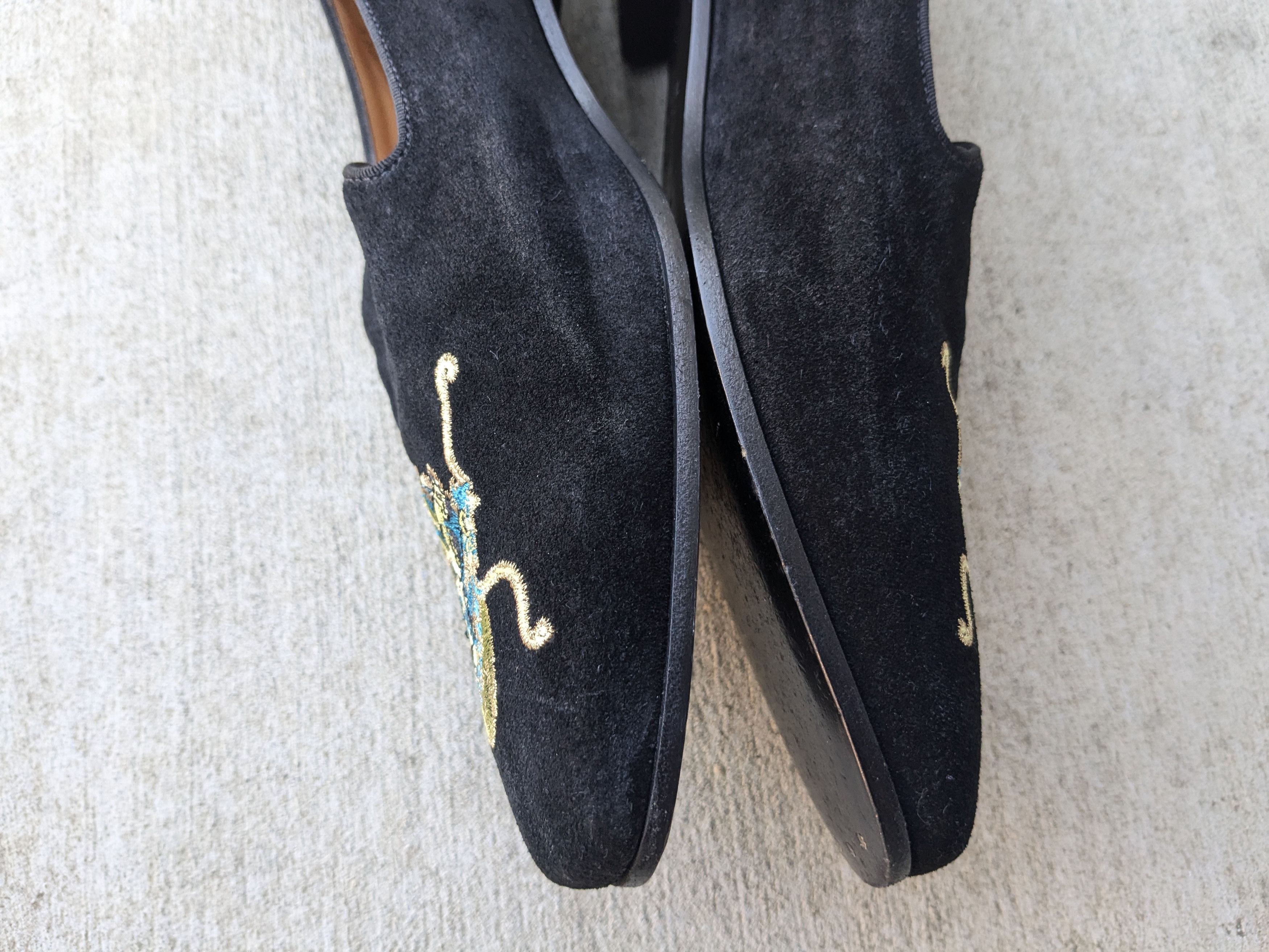 Gucci Gucci Loafers Dragon Black 9.5 Suede Slip Ons Size US 9.5 / EU 42-43 - 12 Thumbnail
