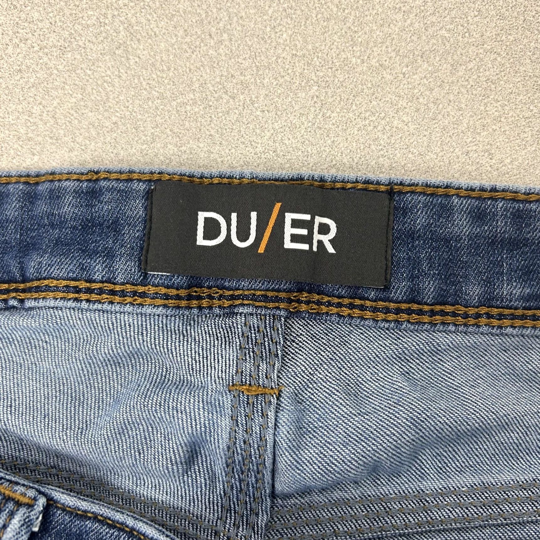 Denime DU/ER L2X Relaxed Taper Jeans Mens 38x29 Blue Medium Wash 5-Pocket Denim Stretch Size US 38 / EU 54 - 4 Thumbnail
