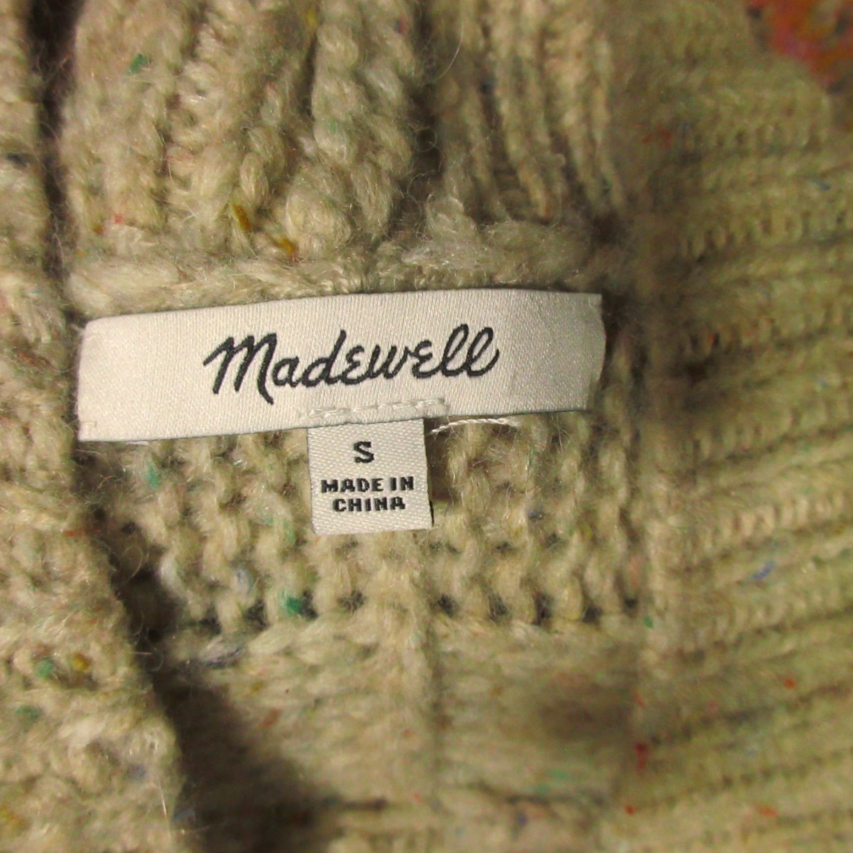 Madewell Madewell Cardigan Womens S Open Front Long Line Wool Alpaca Knit Beige Solid Oversized Long Sleeve Pullover Sweater Fall Winter Spring Size S / US 4 / IT 40 - 3 Thumbnail