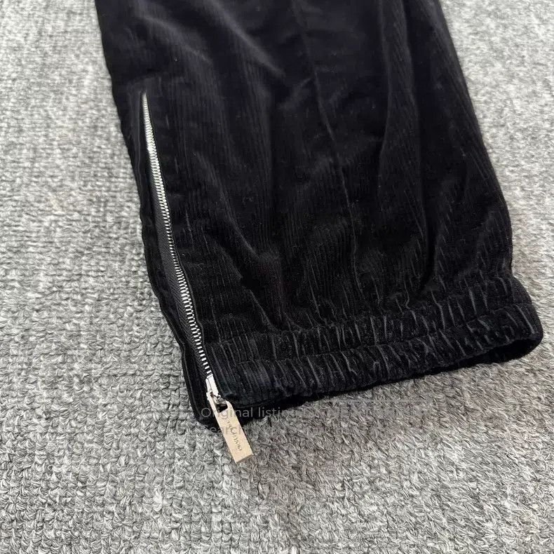 Dior Dior Black Corduroy Pants with Side Zipper and Drawstring Size US 32 / EU 48 - 2 Thumbnail