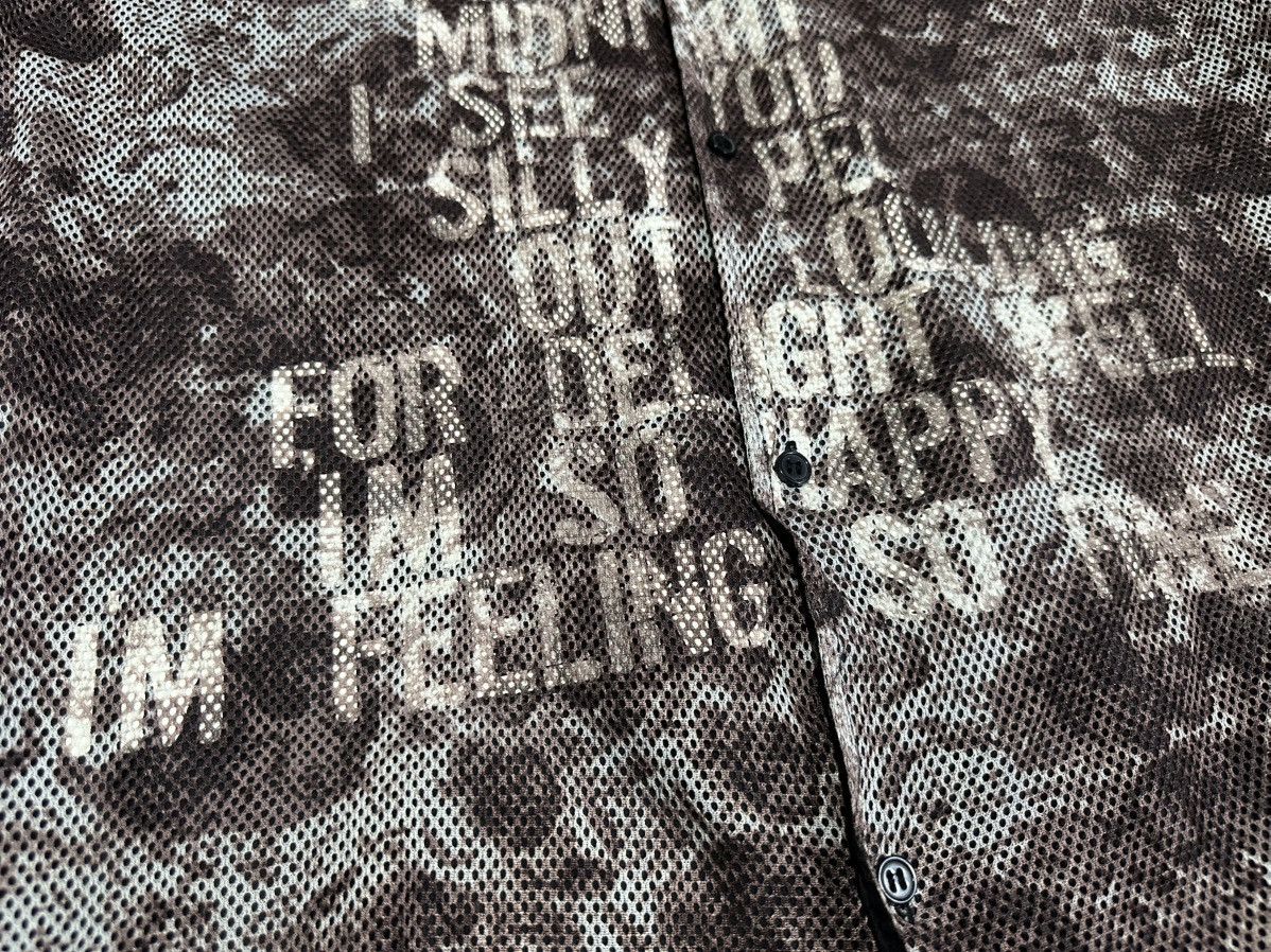 14th Addiction × If Six Was Nine × Japanese Brand 🔥Sick Y2K Badger Double Layer Mesh Poem Shirt Goth Punk Size US M / EU 48-50 / 2 - 7 Thumbnail