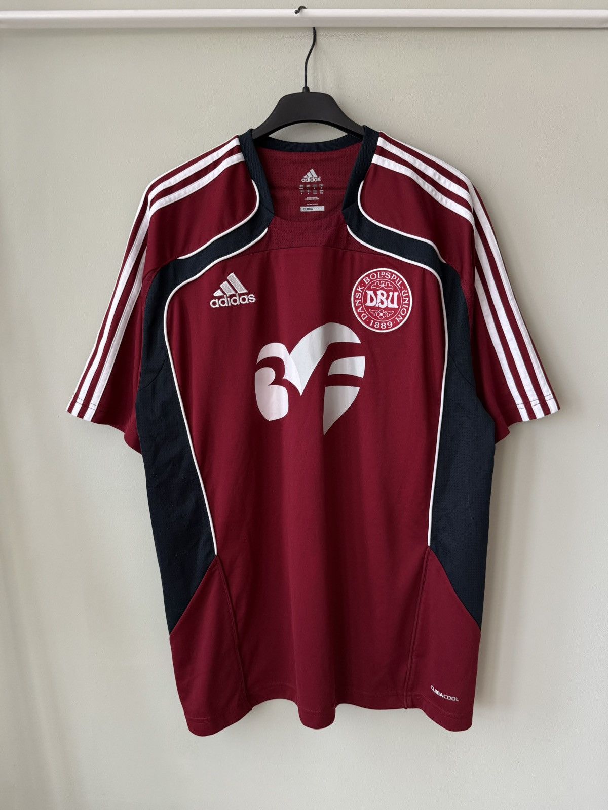 2009/10 Adidas Denmark Home soccer jersey football tshirt