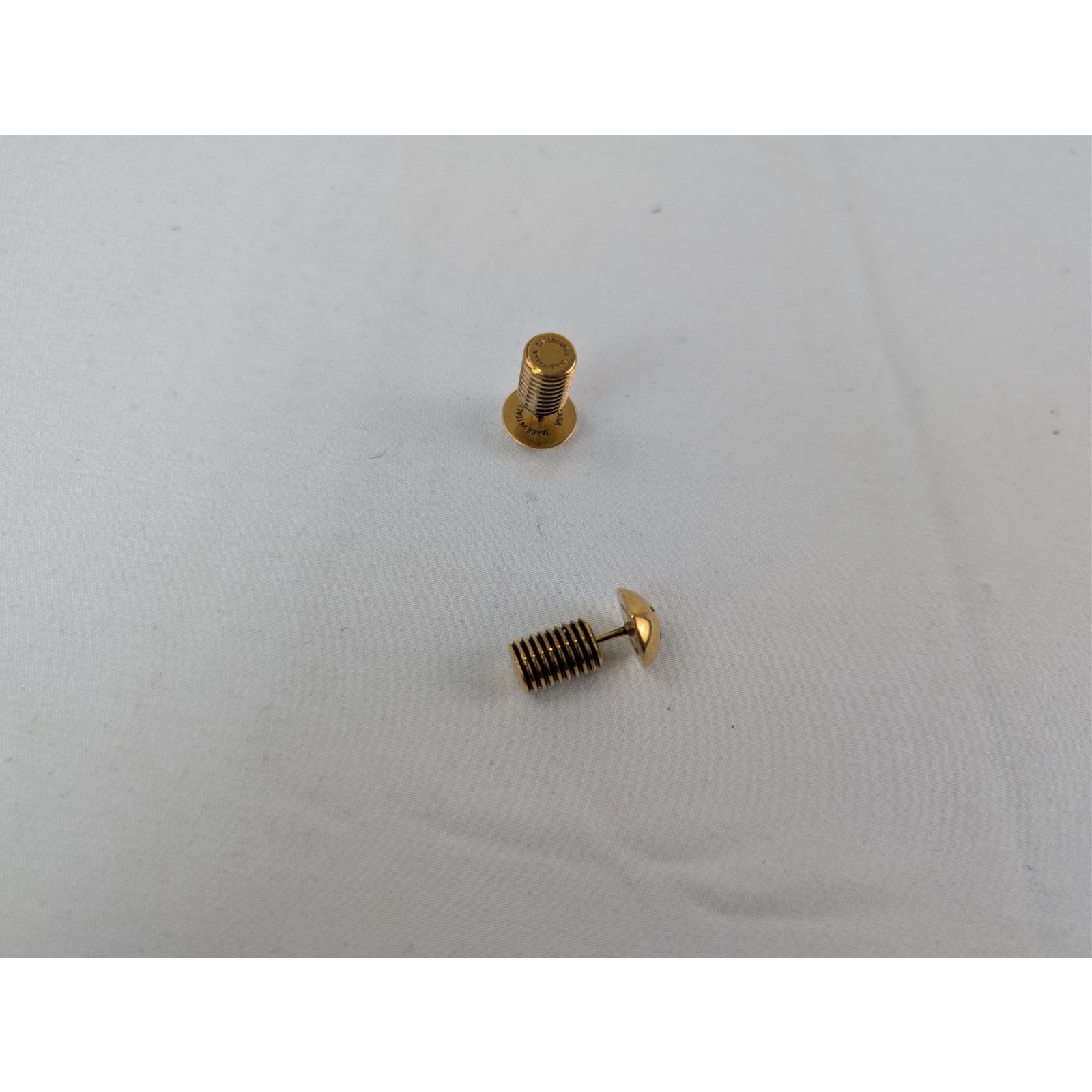 Balenciaga o1rshd1 Size: OS / Garage Screw Earrings Brass Antique Gold Size ONE SIZE - 7 Thumbnail