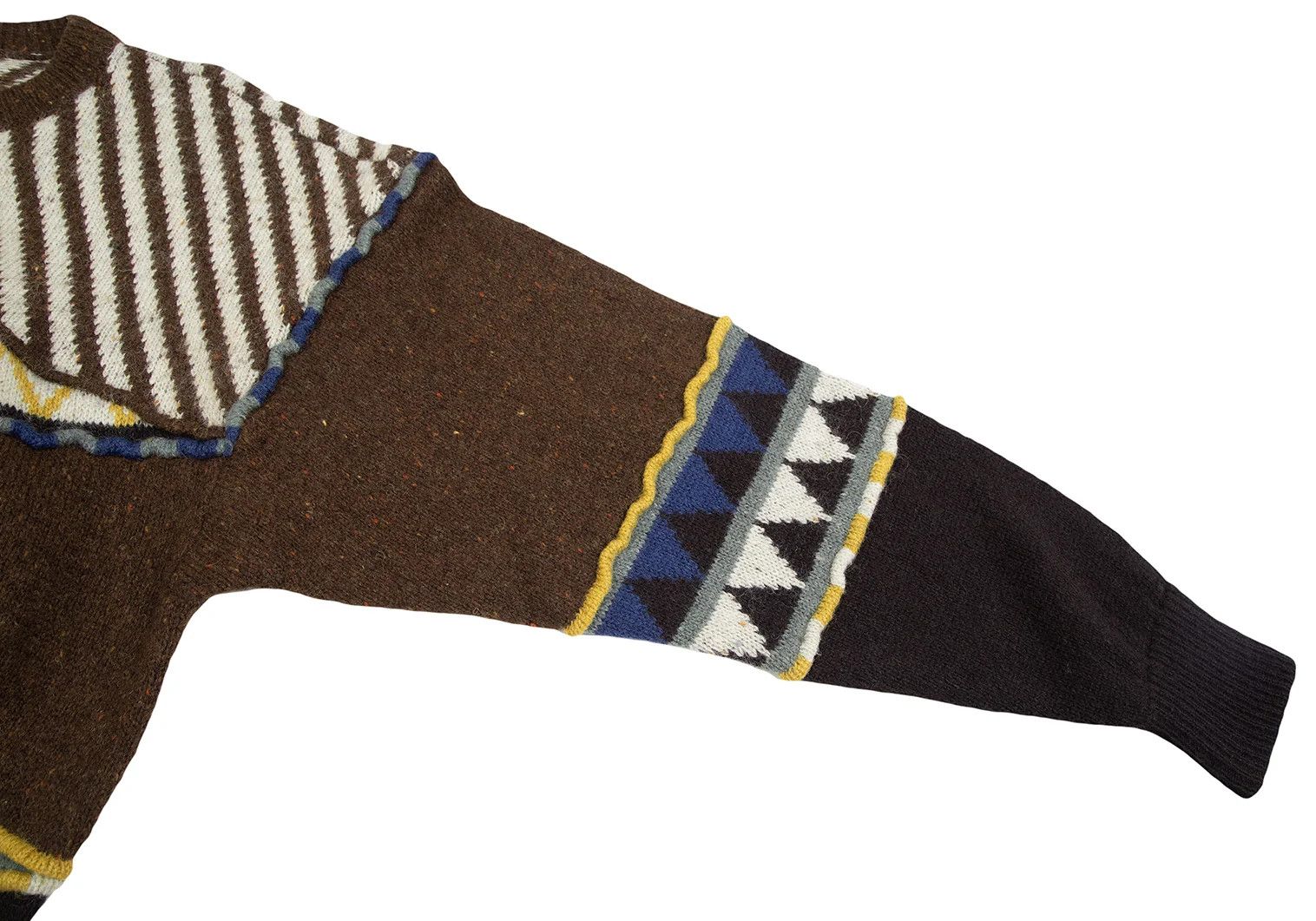 Issey Miyake Pattern Block Design Knit Sweater in Brown and Black, M Size US M / EU 48-50 / 2 - 5 Thumbnail