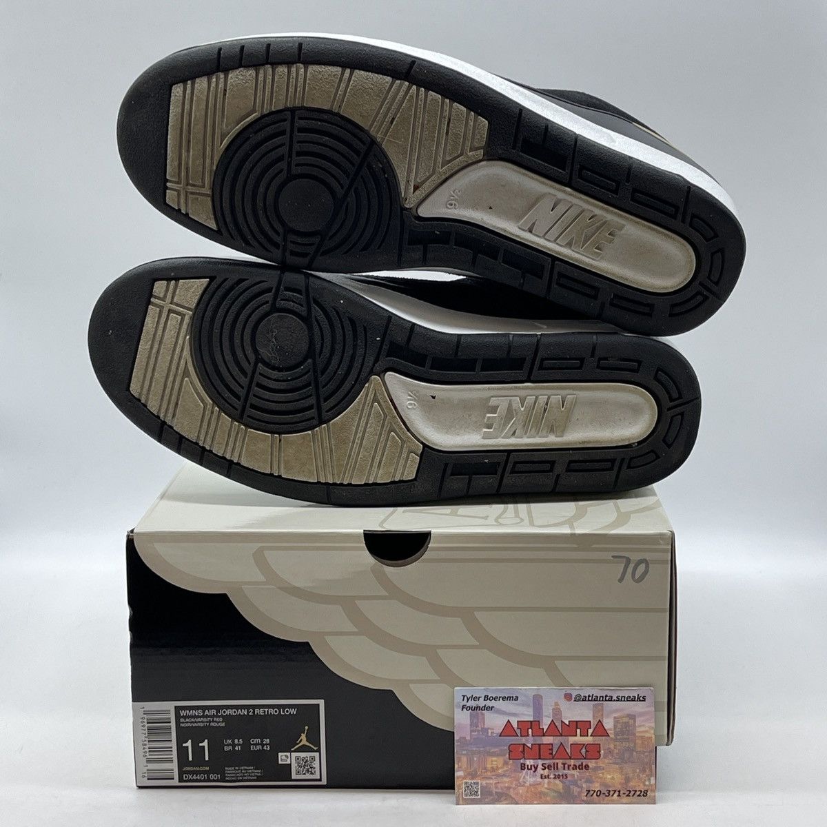 Jordan Brand Air Jordan 2 low black metallic gold Size US 11 / IT 41 - 7 Thumbnail