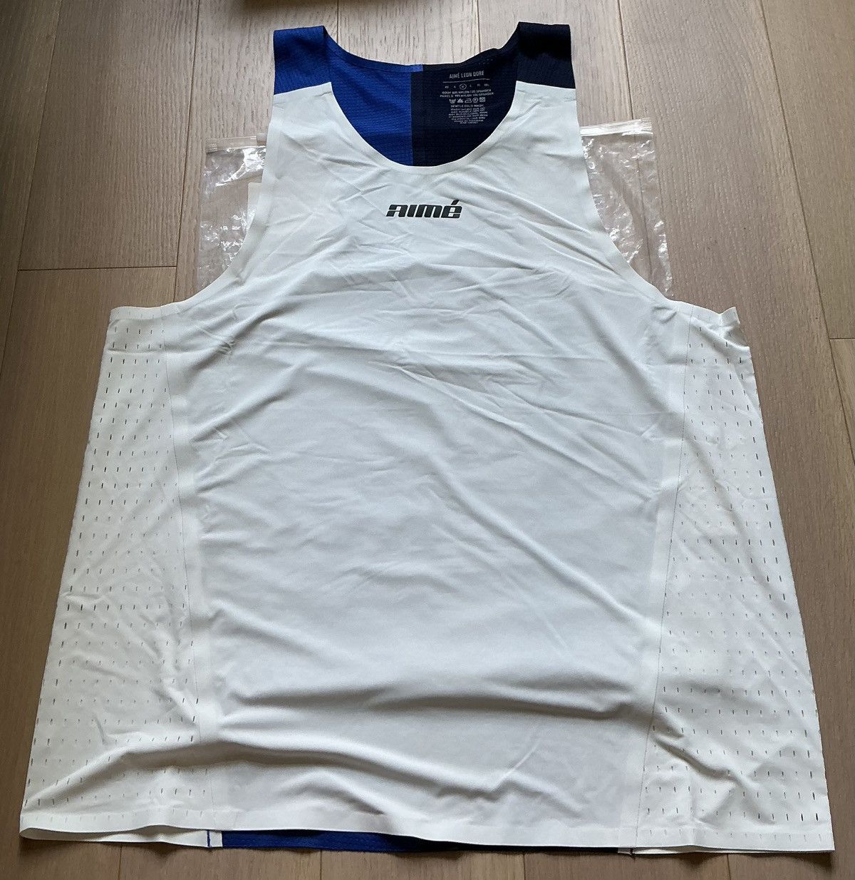 ALD Aime Racing Singlet White Medium