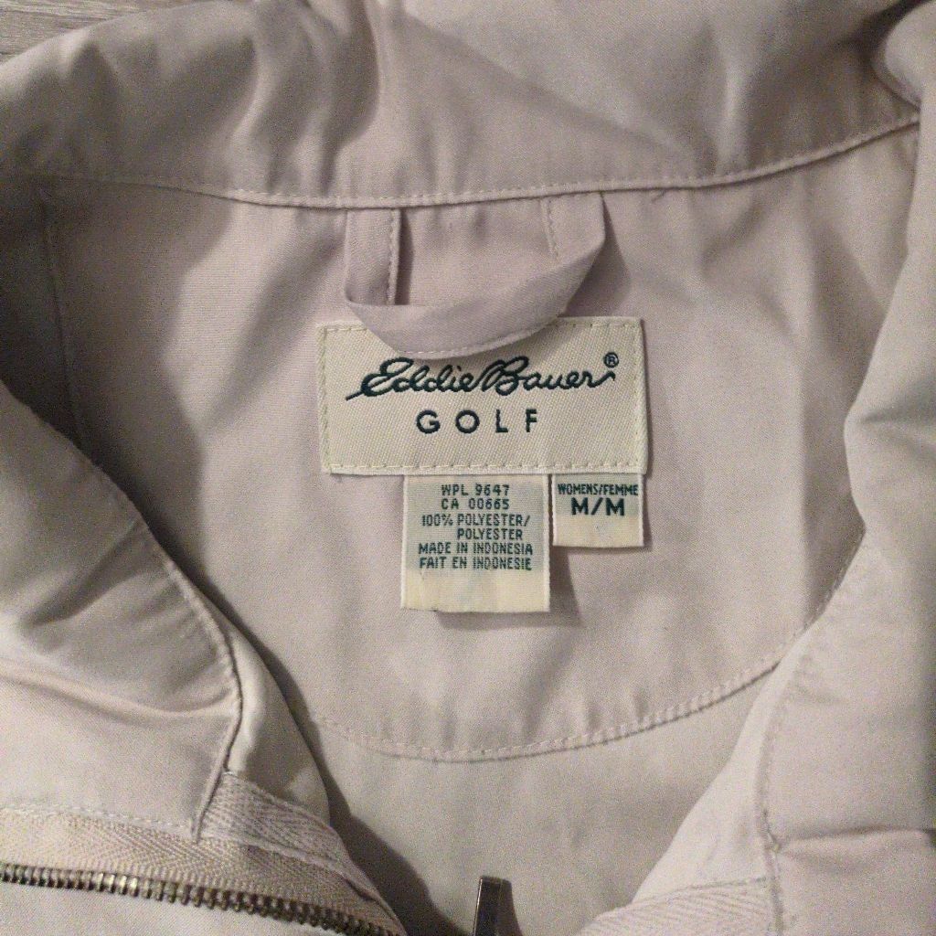 Eddie Bauer Women's Eddie Bauer Golf Beige Quarter-Zip Jacket M Size M / US 6-8 / IT 42-44 - 3 Thumbnail