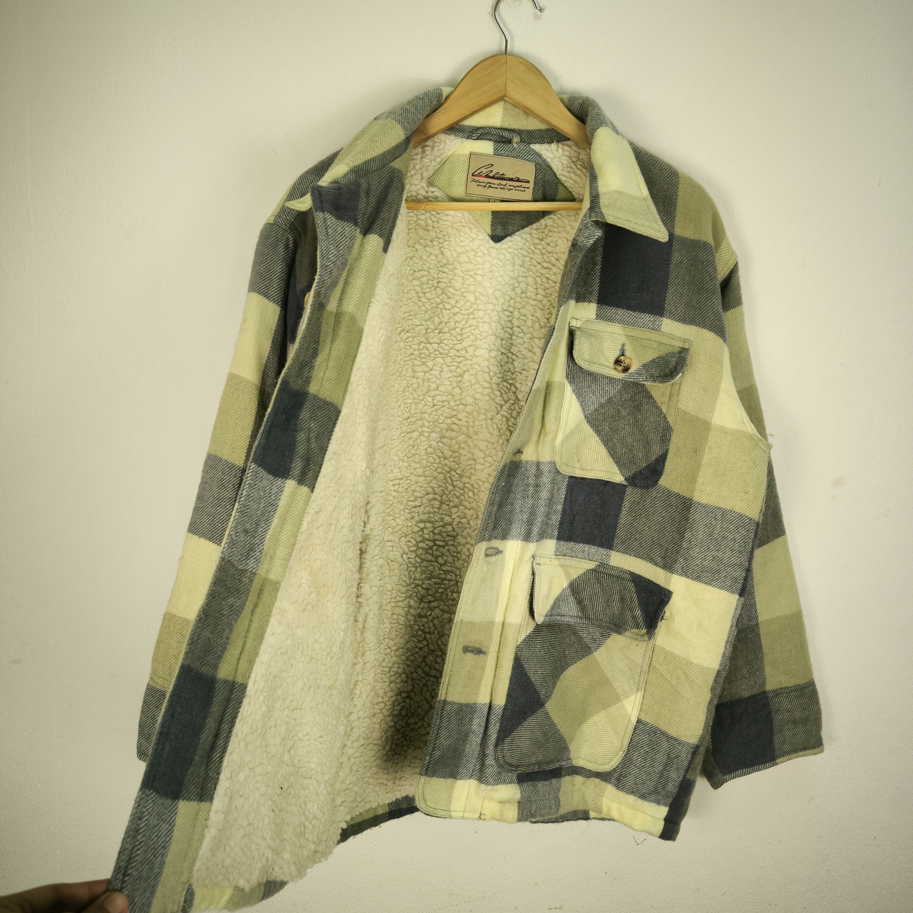 Flannel Rare Japanese Brand Sherpa Flannel Jacket Size US L / EU 52-54 / 3 - 6 Thumbnail
