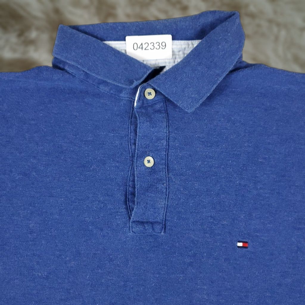 Tommy Hilfiger VINTAGE Tommy Hilfiger Polo Shirt Mens XL Blue Casual Shirt Adult XL Blue Logo Button-Front 100% Cotton Sports Preppy Mens Size US XL / EU 56 / 4 - 1 Thumbnail