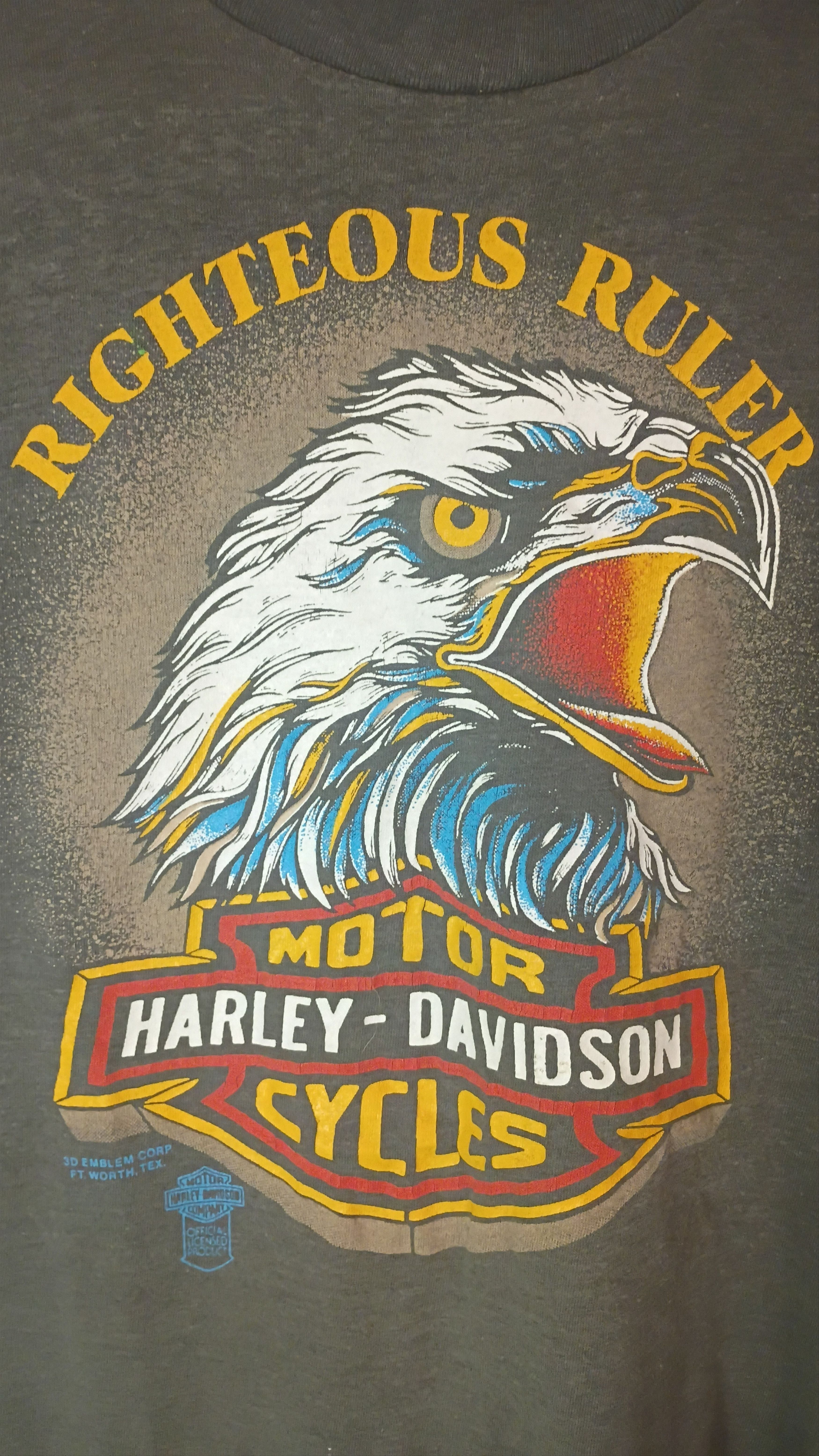 Harley Davidson "Rightous Ruler" 3D Emblem Size US L / EU 52-54 / 3 - 1 Thumbnail