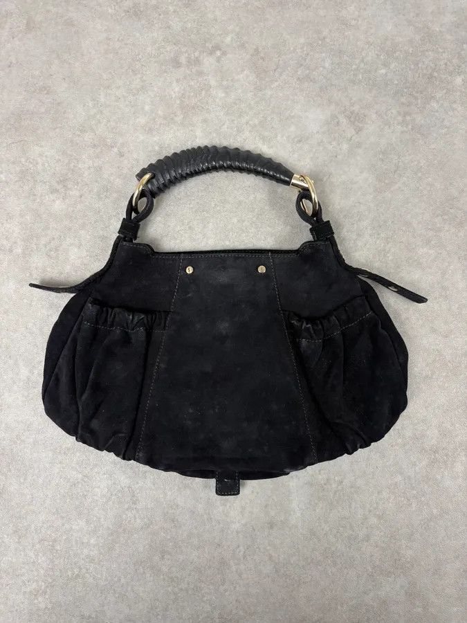Yves Saint Laurent AW2003 Yves Saint Laurent Black Suede Leather Mala Horn Bag Size ONE SIZE - 6 Thumbnail