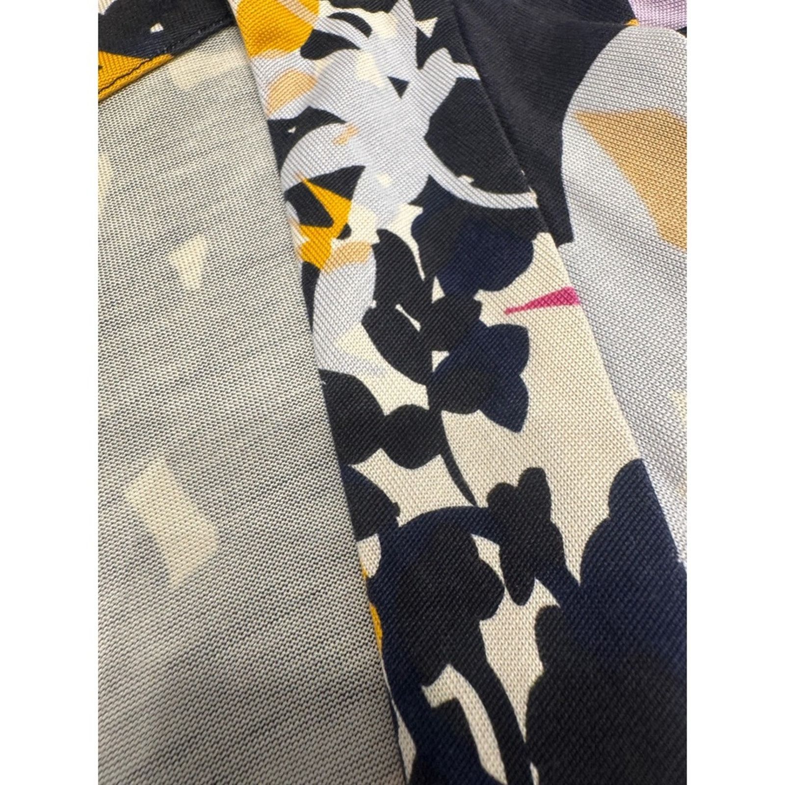 Diane von Furstenberg DVF Silk Wrap Dress 10 Floral Print Long Sleeve Iconic Size L / US 10 / IT 46 - 5 Thumbnail