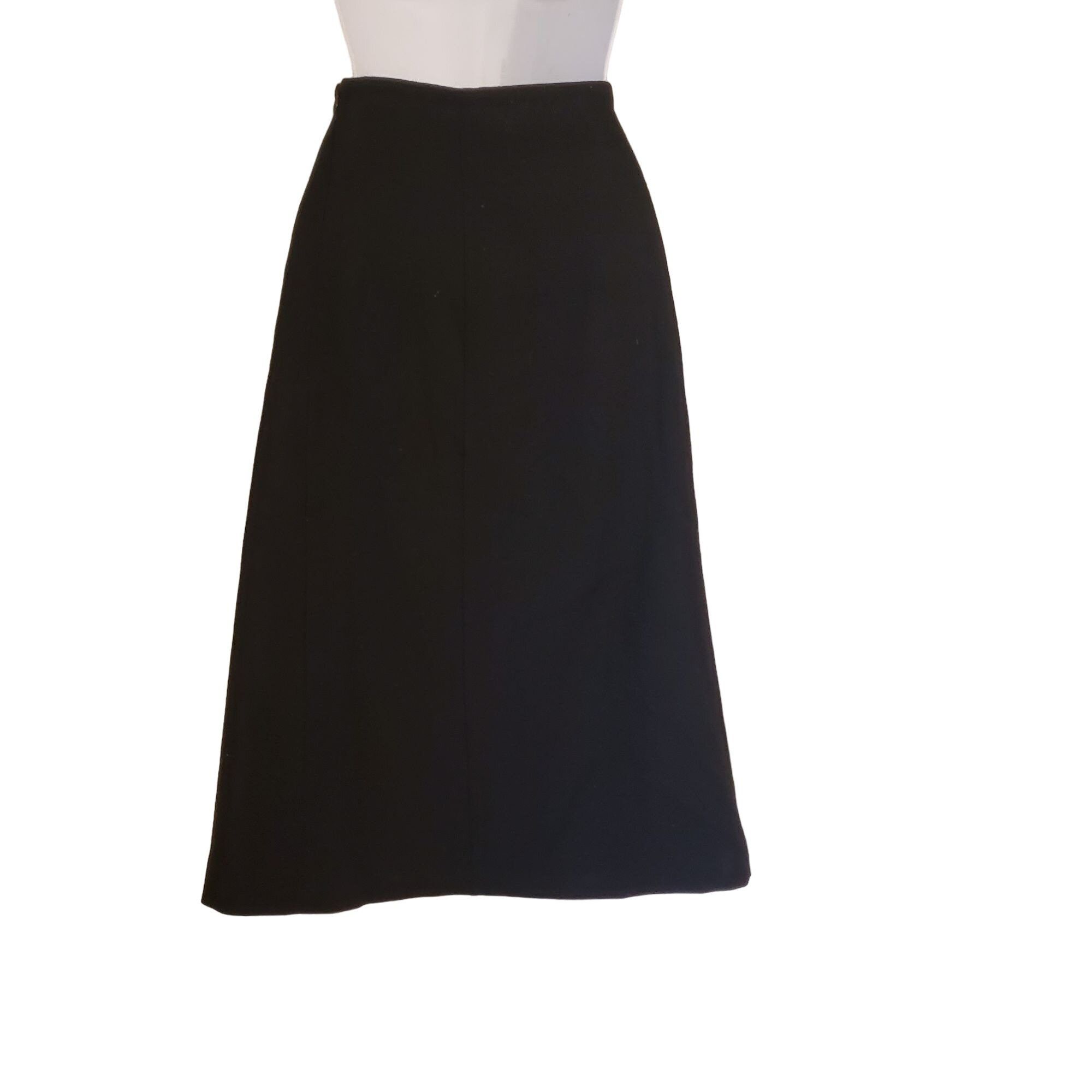 Banana Republic Banana Republic 2 Black Wool Pencil Skirt Double Breasted Ac Size 26" / US 2 / IT 38 - 2 Thumbnail
