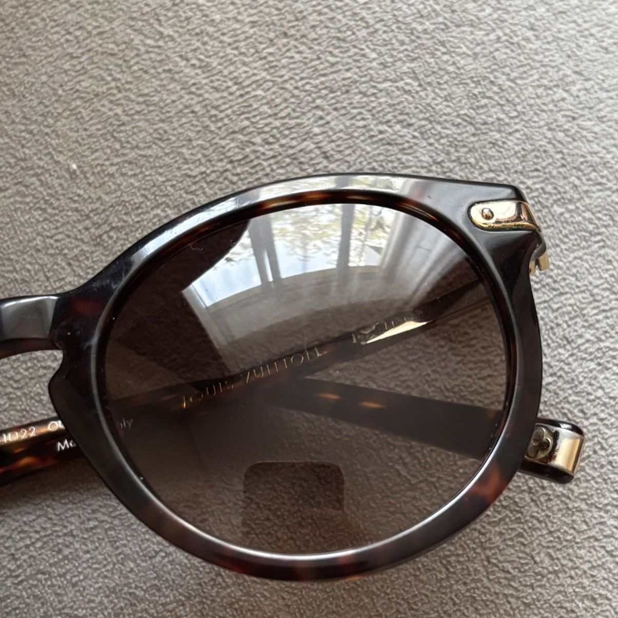 Louis Vuitton × Vintage Louis Vuitton Brown Z0731W Round Sunglasses Size ONE SIZE - 3 Thumbnail