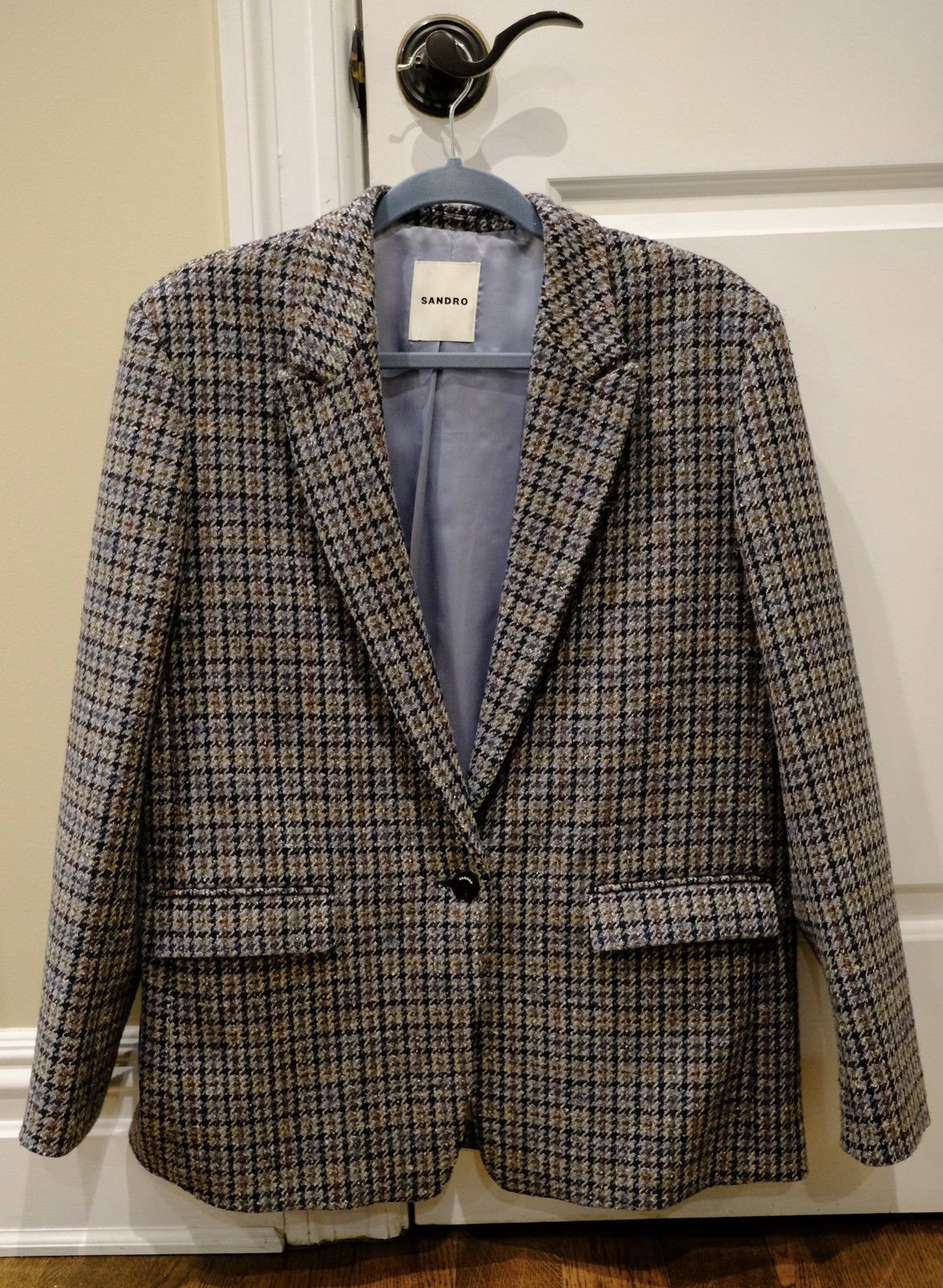 Sandro Sandro Paris “Bamby” Blazer (Bleu/Beige) – NWT Size 42R - 1 Thumbnail
