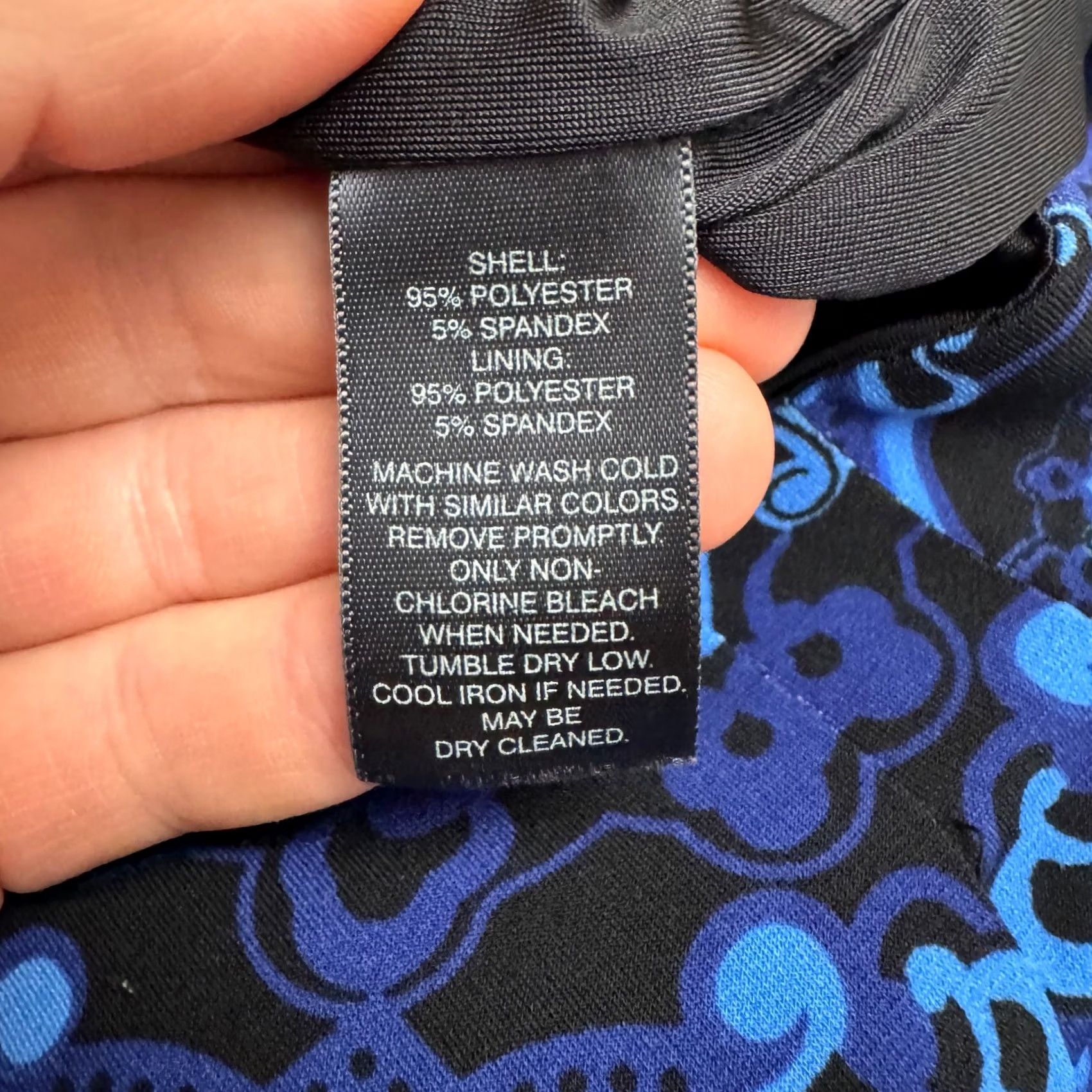 White House Black Market White House Black Market Sheath Dress Womens Medium Black Blue Medallion Print Size M / US 6-8 / IT 42-44 - 5 Thumbnail