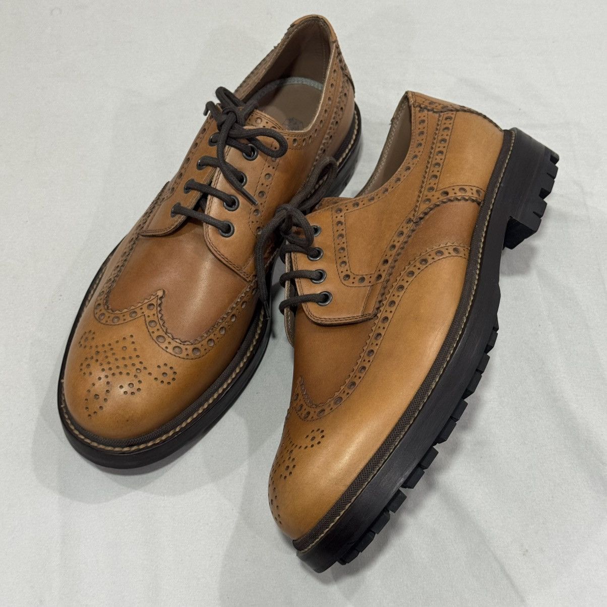 Brunello Cucinelli Brunello Cucinelli Wingtip Brogue Leather Shoes – Brown 🔥 Size US 10.5 / EU 43-44 - 14 Thumbnail