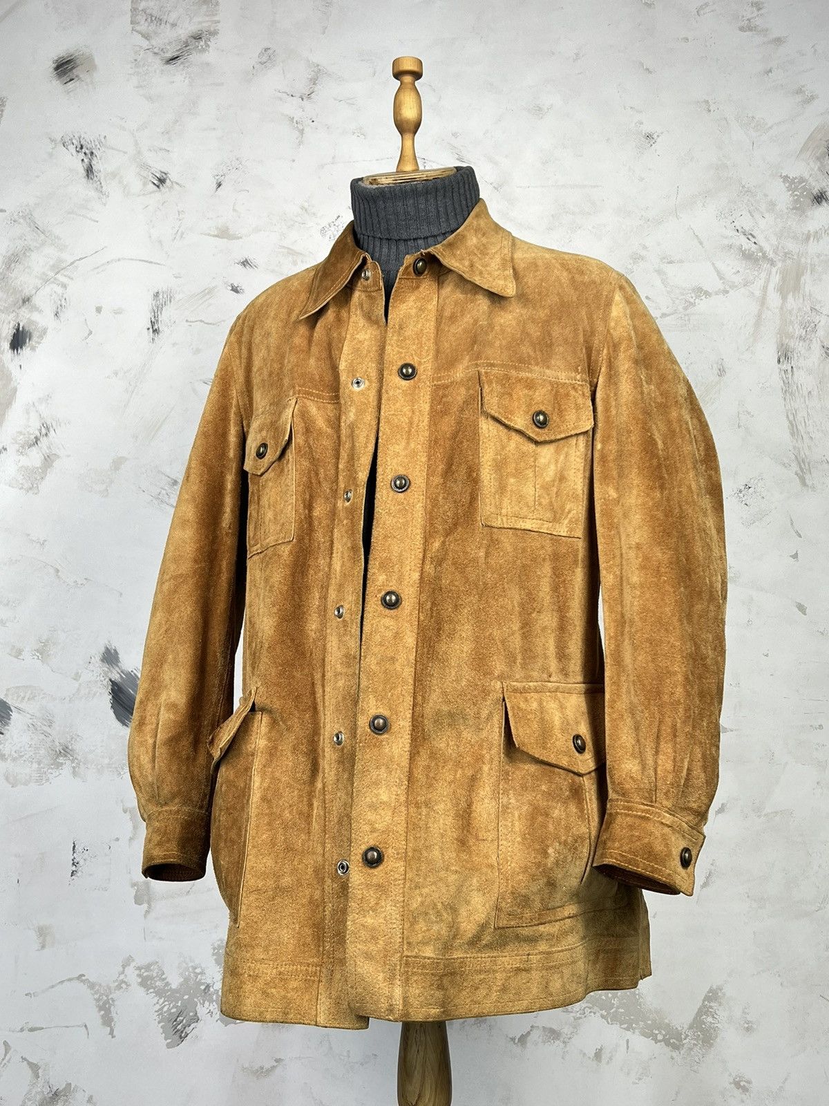 Vintage Vintage Reversible Leather Suede Safari Jacket Size M - L Size US L / EU 52-54 / 3 - 1 Thumbnail