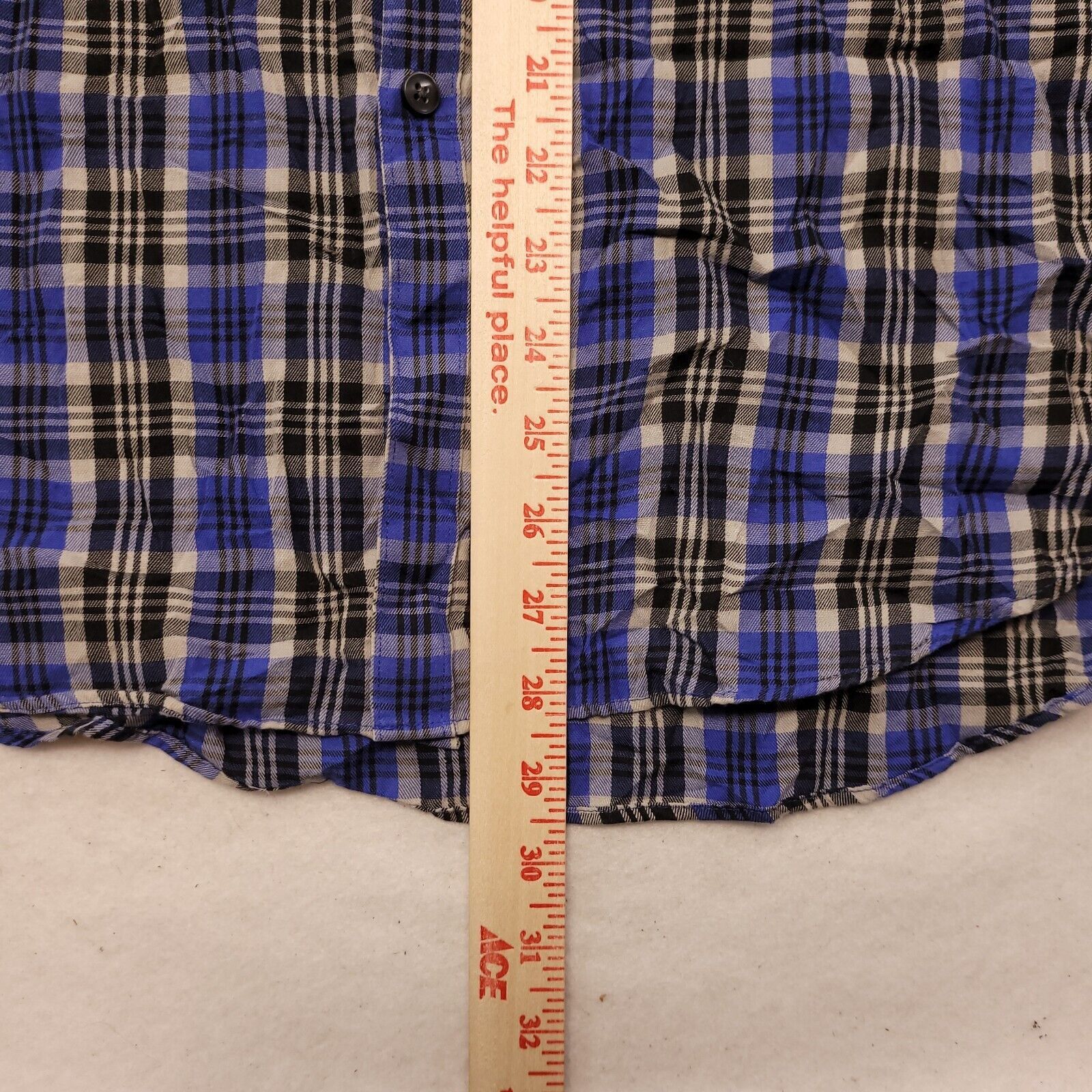 Van Heusen Van Heusen Tartan Flannel Shirt Mens Size Large L Blue Black Size US L / EU 52-54 / 3 - 8 Thumbnail