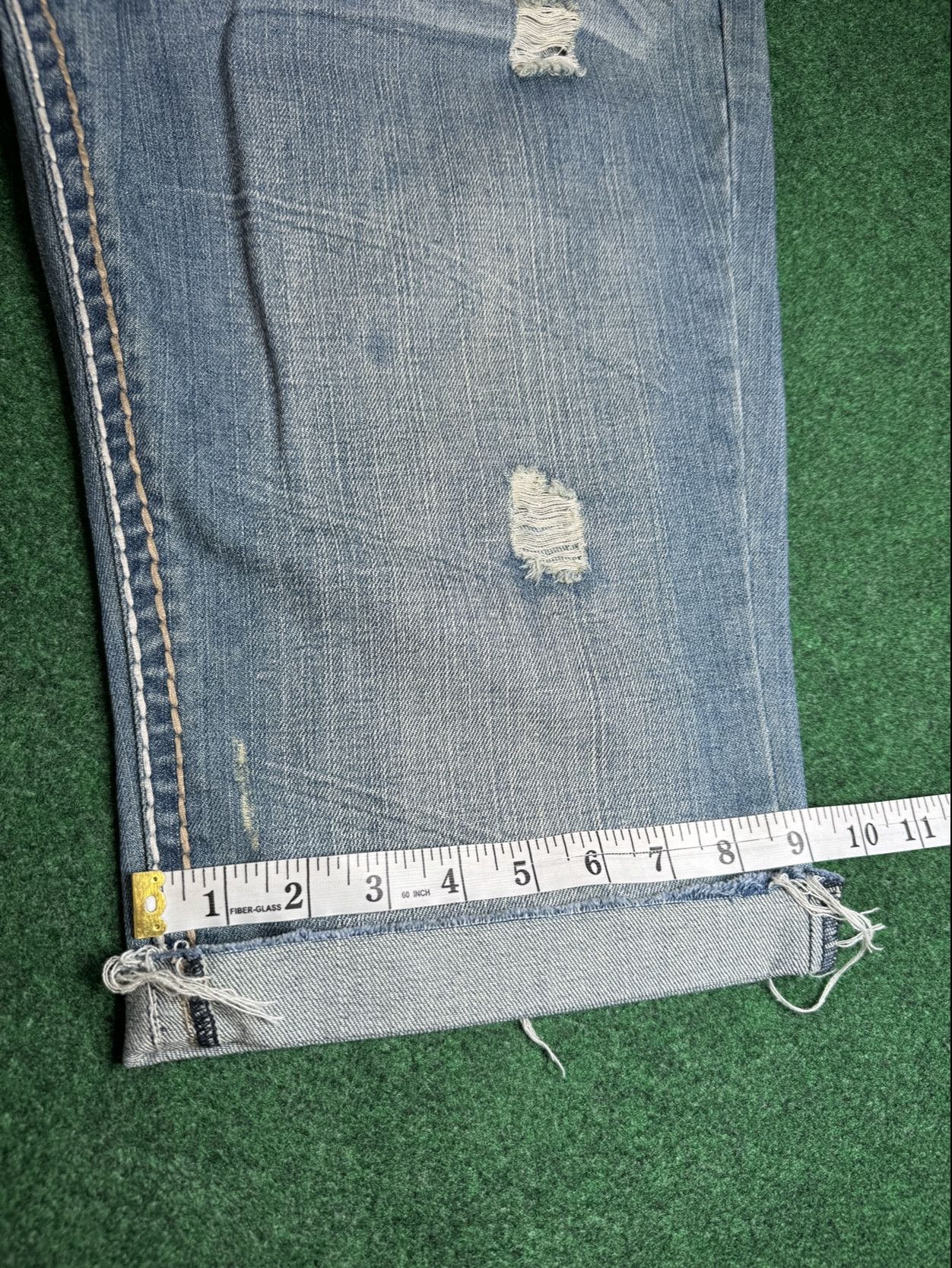 Request Jeans Vintage Y2K Request Denim Shorts Distressed Cut Off Jorts Size US 34 / EU 50 - 7 Thumbnail
