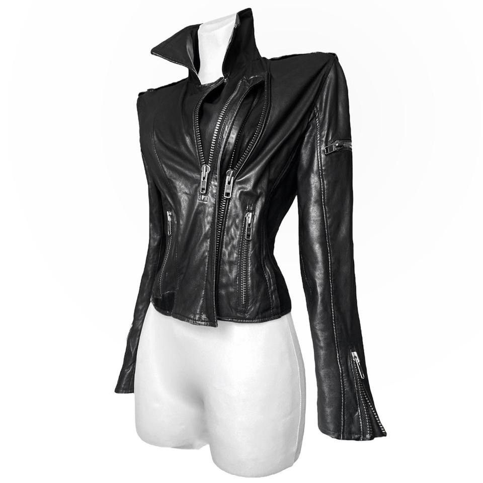 Vintage Archive distressed Avant - Garde leather jacket Size M / US 6-8 / IT 42-44 - 1 Thumbnail