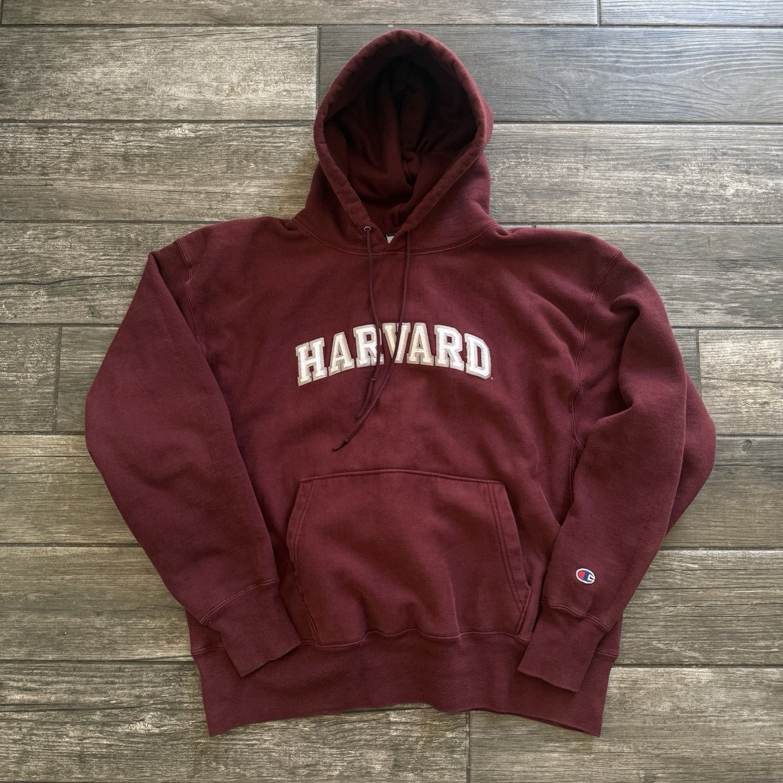 Champion VTG 90'S HARVARD REVERSE WEAVE MAROON HOODIE SWEATSHIRT HEAV Size US XL / EU 56 / 4 - 1 Thumbnail