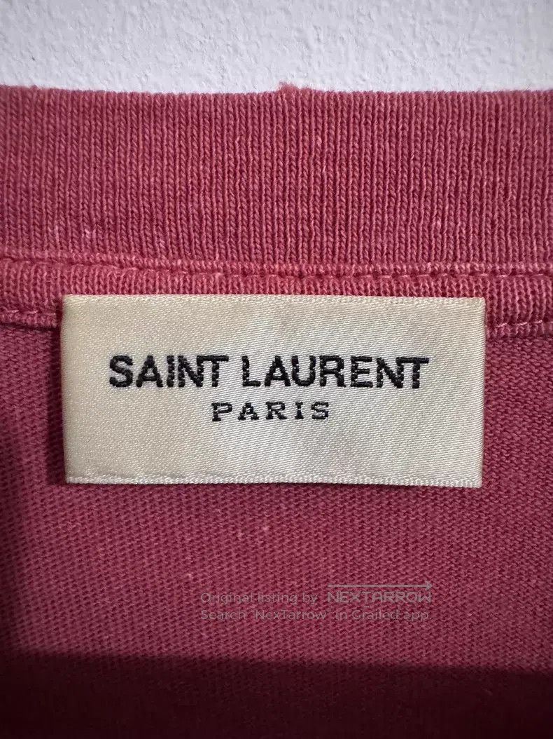 Saint Laurent Paris Saint Laurent Paris Pink logo pattern distressed slogan sh Size US S / EU 44-46 / 1 - 7 Thumbnail