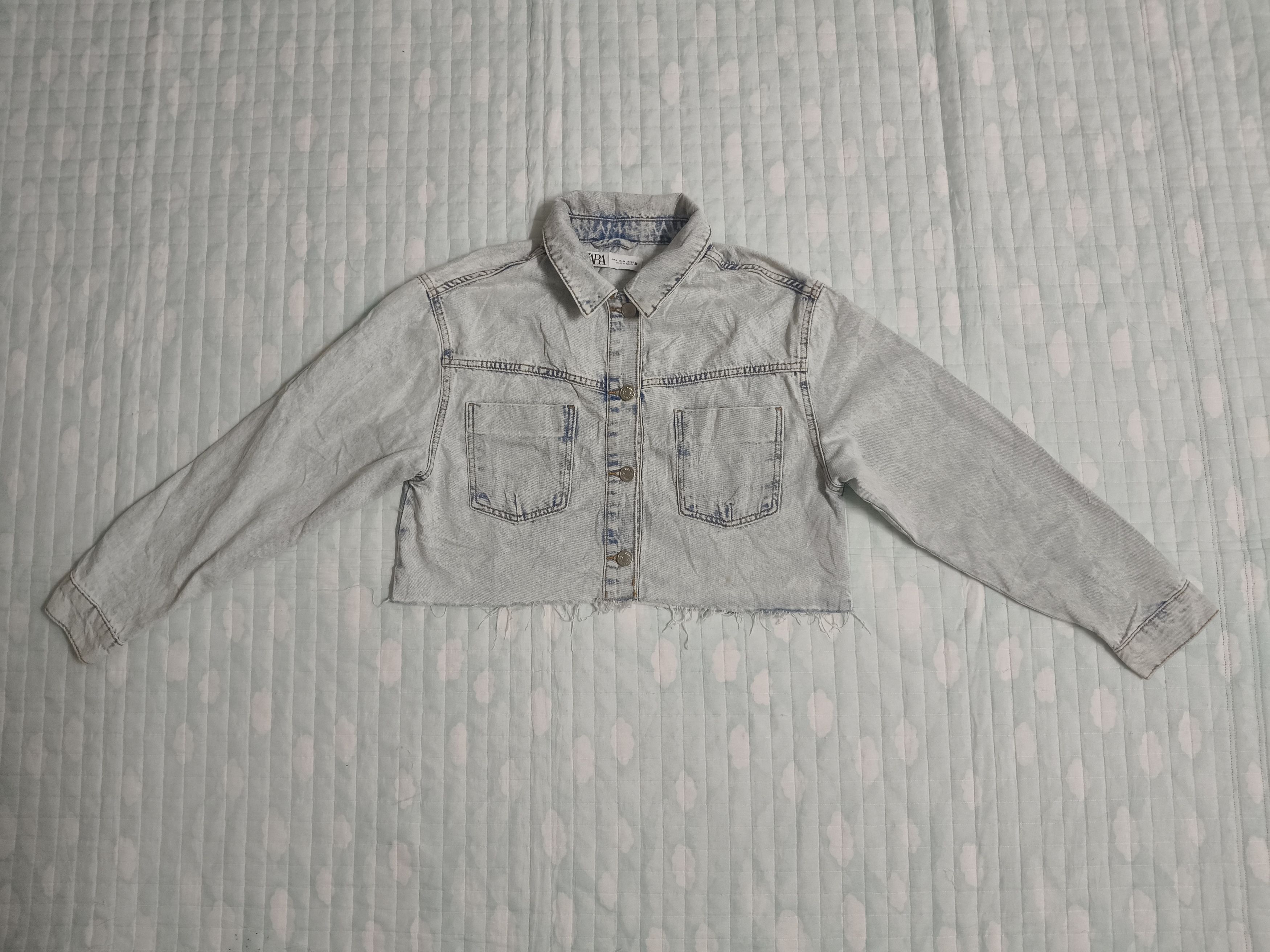Zara Zara Cropped Denim Jacket Size M / US 6-8 / IT 42-44 - 3 Thumbnail