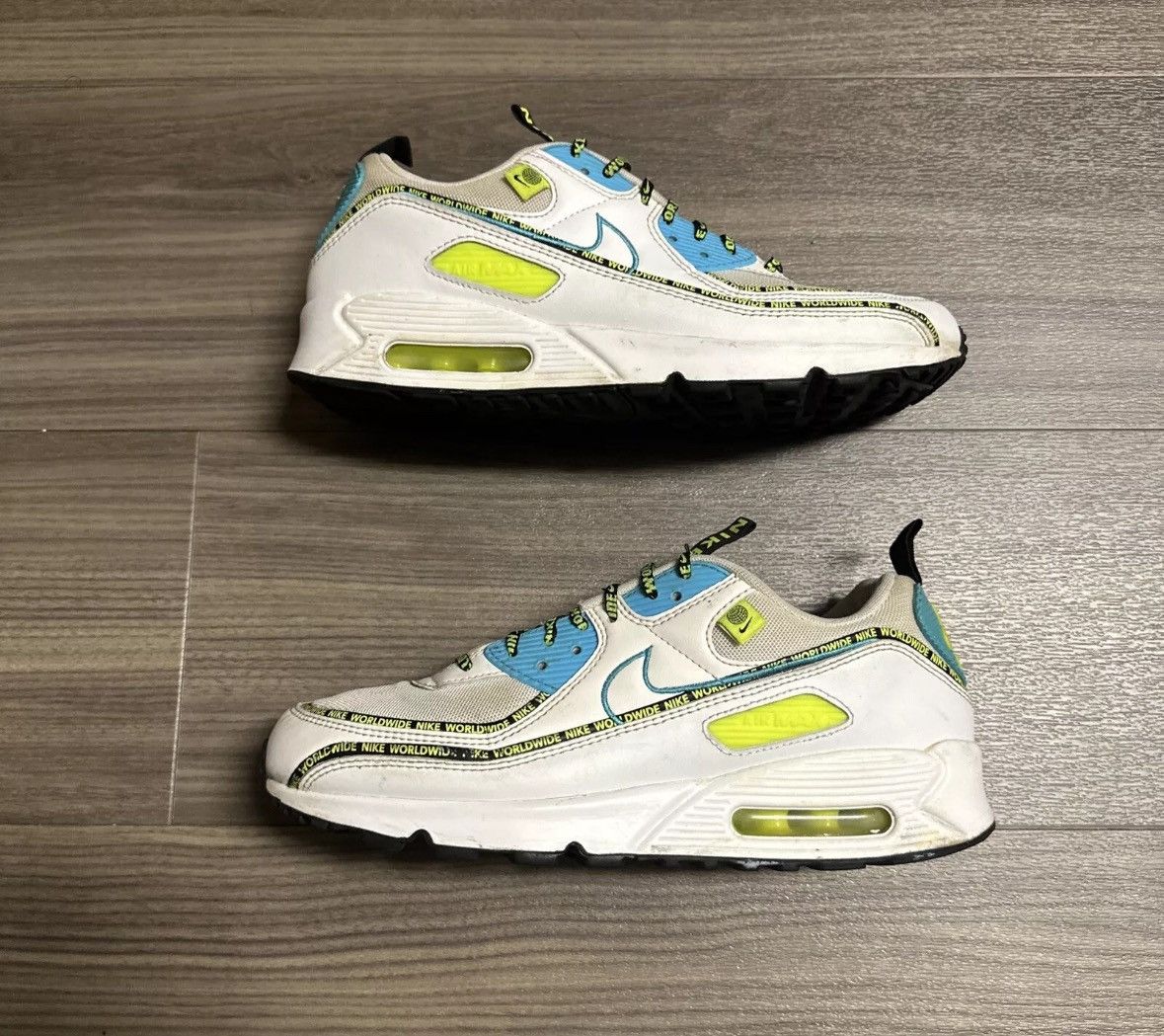 Nike Nike Air Max 90 SE Worldwide Pack - Blue Fury Volt Size US 10 / EU 43 - 2 Thumbnail