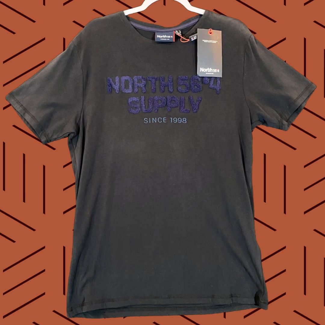 Vintage North 56*4 Shirt Mens Medium Navy Blue Supply Tee Short Sleeve NEW 1998 56-4 Size US M / EU 48-50 / 2 - 1 Thumbnail