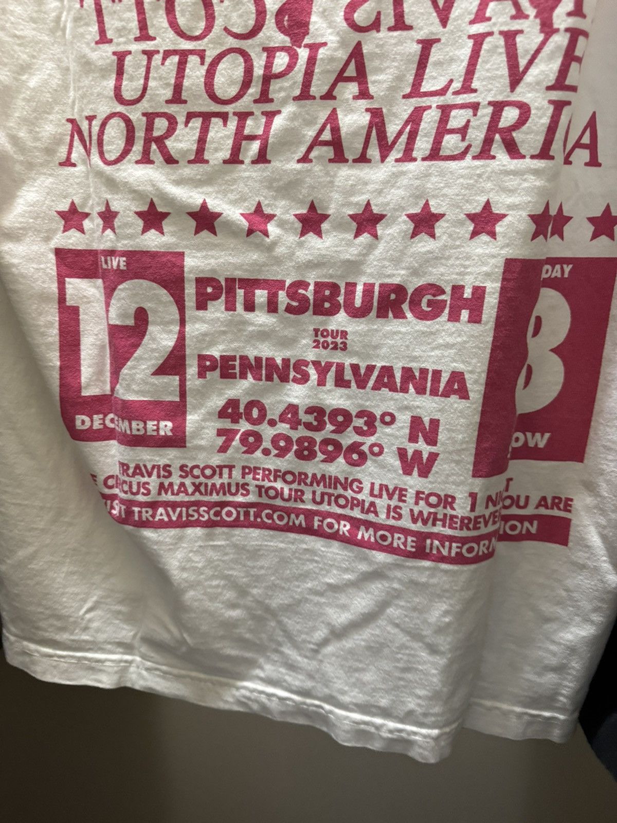 Travis Scott Travis Scott Utopia Tour Pittsburgh Exclusive tee Size US L / EU 52-54 / 3 - 3 Thumbnail