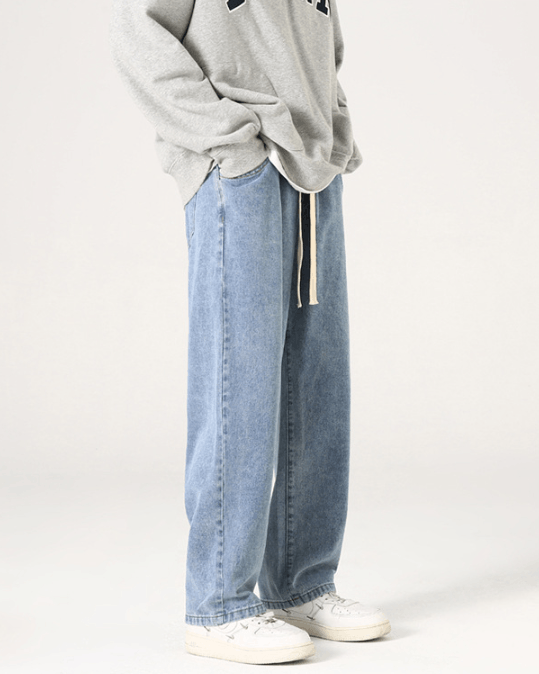 Japanese Brand Japanese retro washed distressed drawstring jeans y2k Size US 32 / EU 48 - 3 Thumbnail
