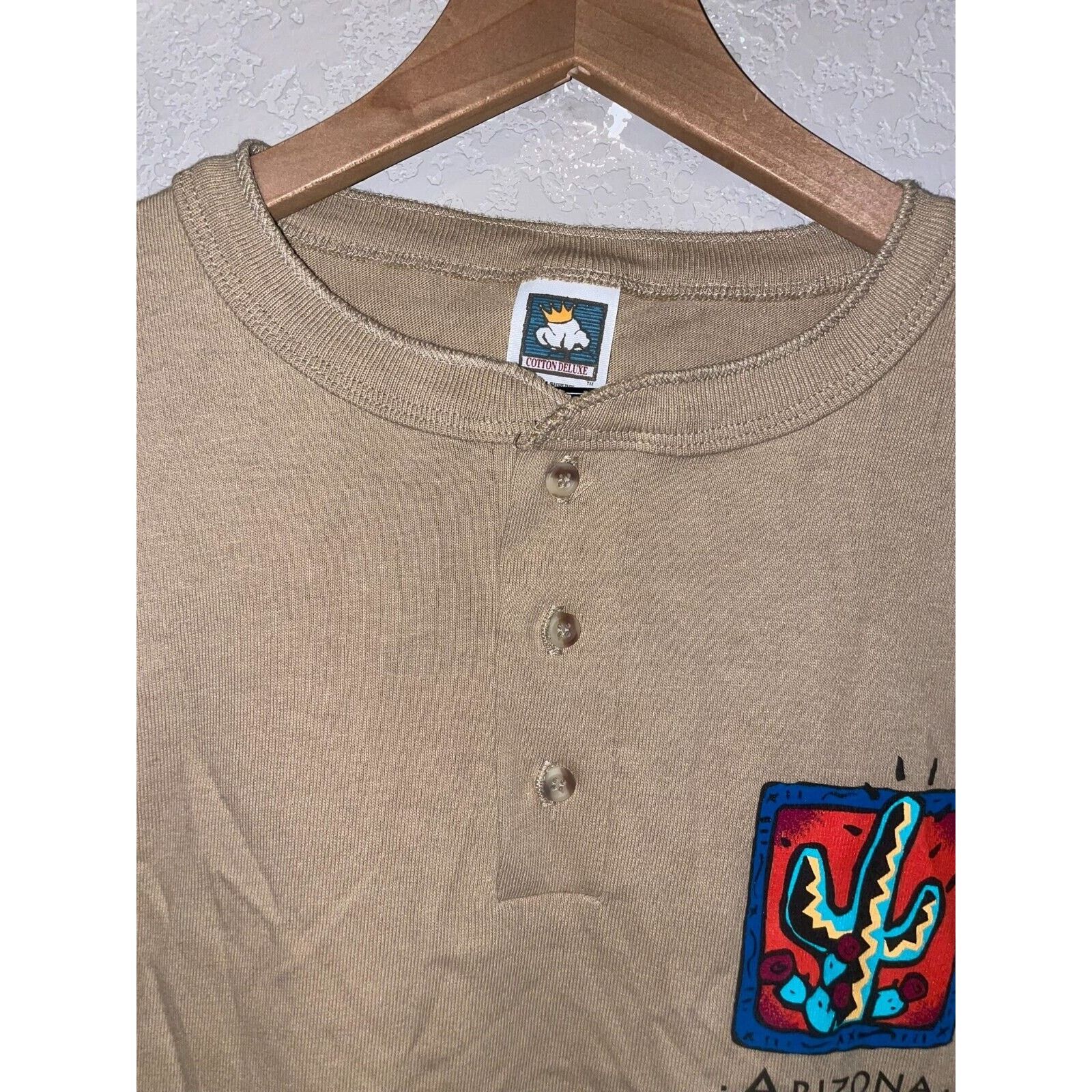 Anvil Vintage Arizona Long Sleeve Shirt Brown 90s VTG Large 90s Size US L / EU 52-54 / 3 - 7 Thumbnail