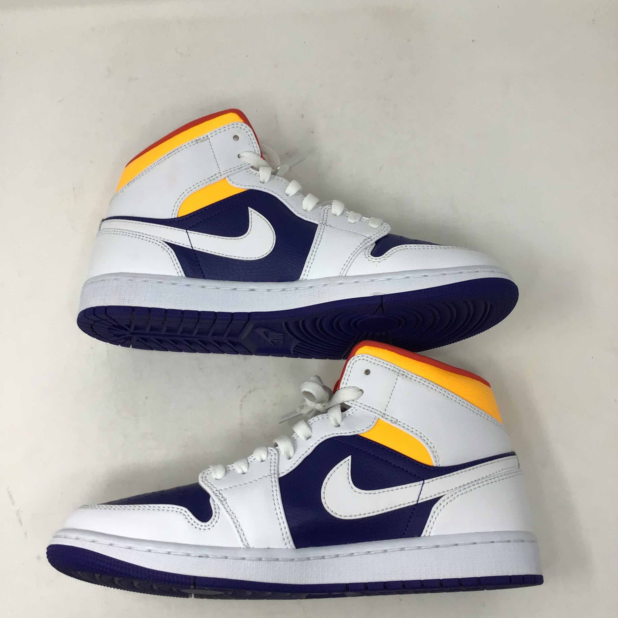 Laser Orange Blue White And Yellow Jordan Air Jordan Mid White