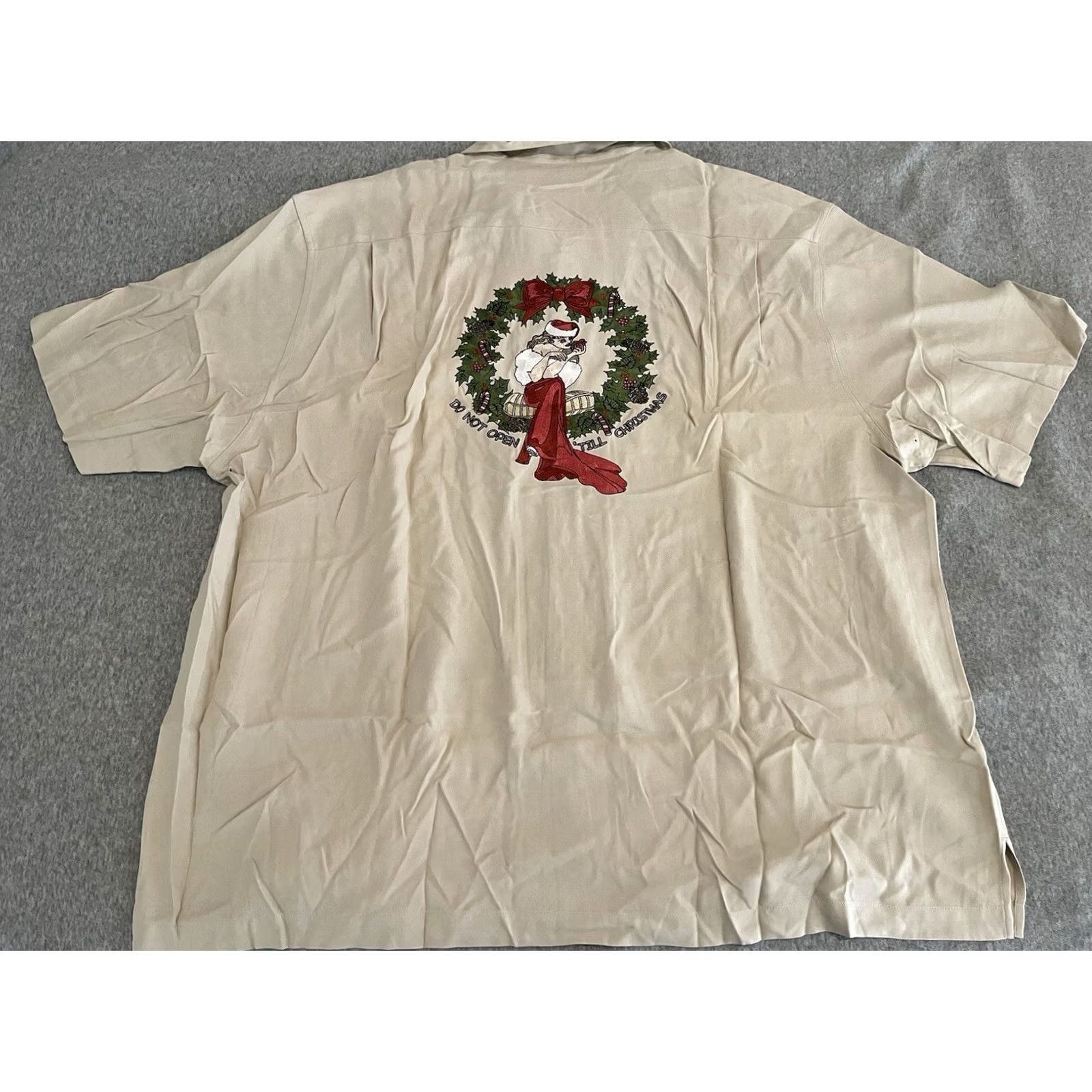 Nat Nast Nat Nast Limited Edition Embroidered Silk Shirt Christmas Mens 2XL Beige Silk Embroidered Limited Edition Holiday Nat Nast Shirt 2XL Mens Beige Size US XXL / EU 58 / 5 - 2 Thumbnail