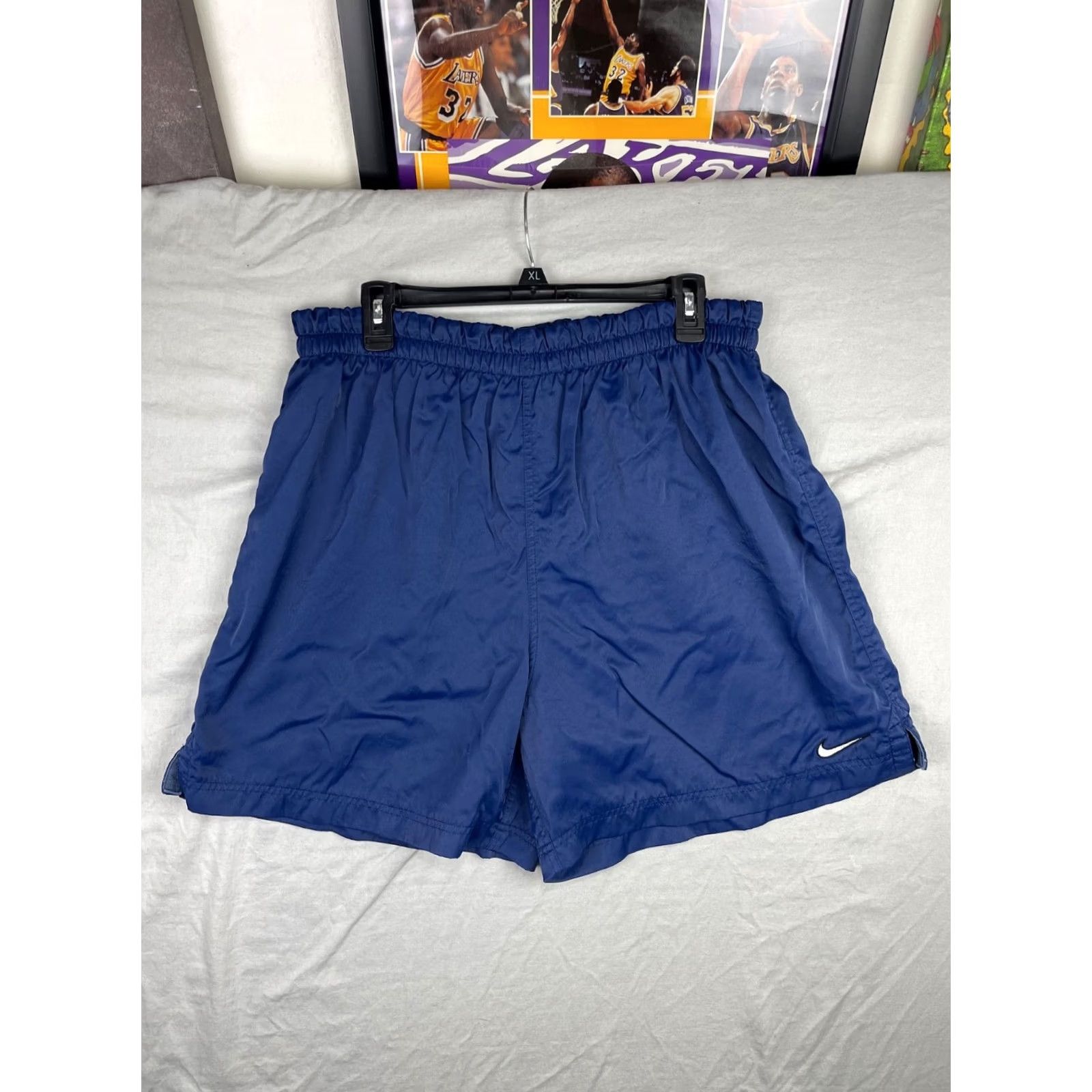 Nike Nike Shorts Men XL Navy 90s Vintage Athletic Drawstring Quick Dry Outdoor Sports Size US 36 / EU 52 - 2 Thumbnail