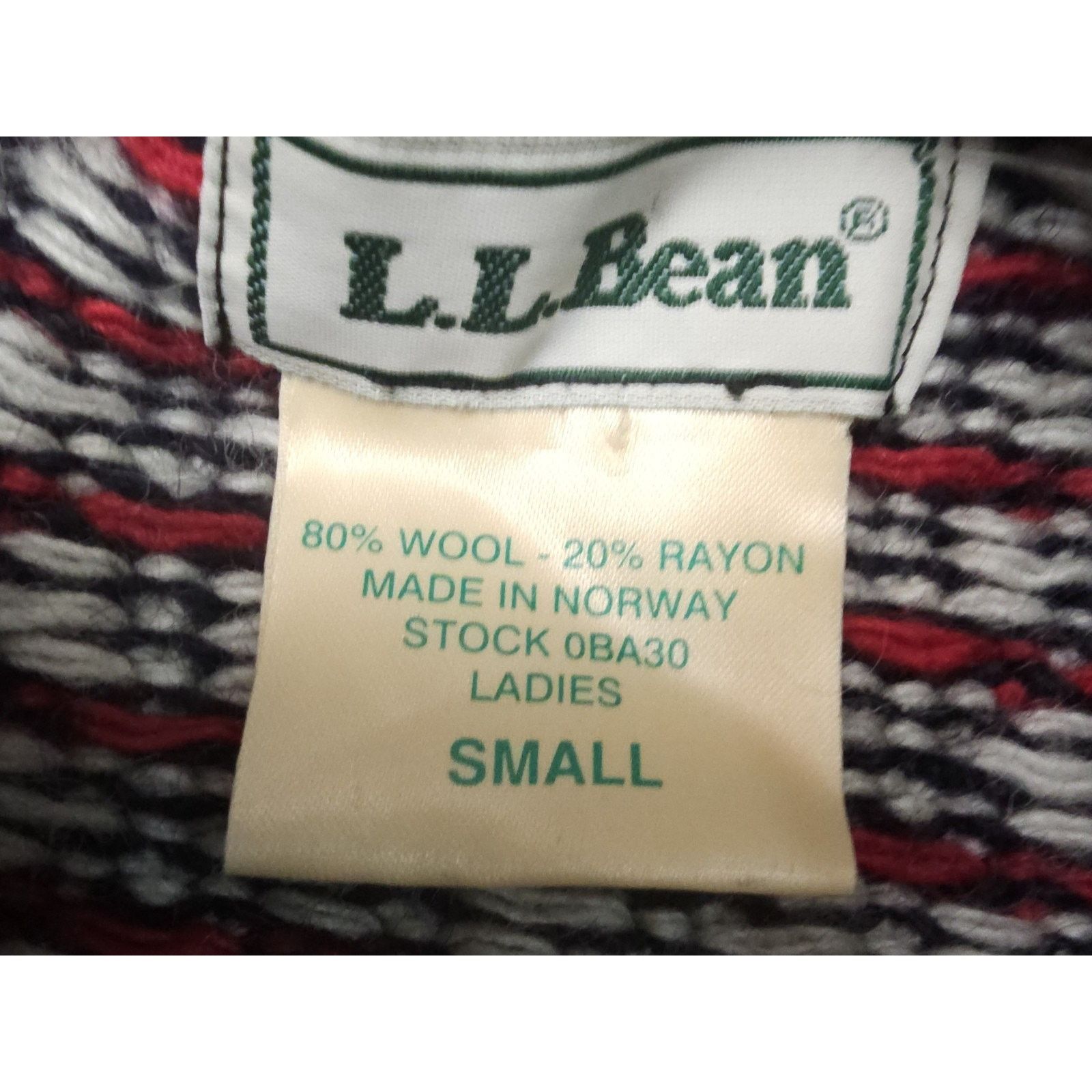 L.L. Bean Vintage LL Bean Cardigan Wool Birdseye Knit Ragg Metal Clasp Size S / US 4 / IT 40 - 7 Thumbnail
