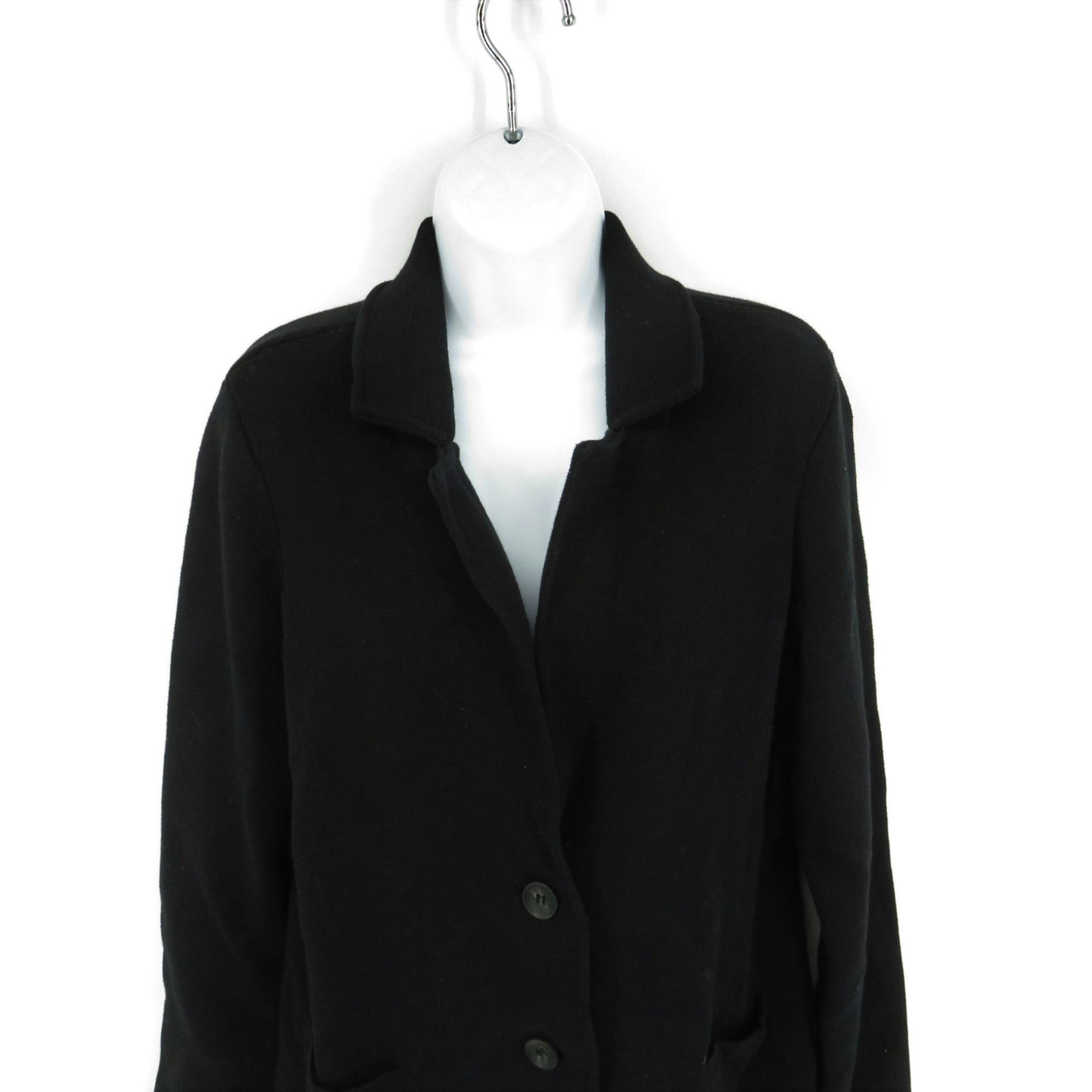 Charter Club Charter Club Womens Med Black Cardigan Blazer Button Closure Size M / US 6-8 / IT 42-44 - 3 Thumbnail