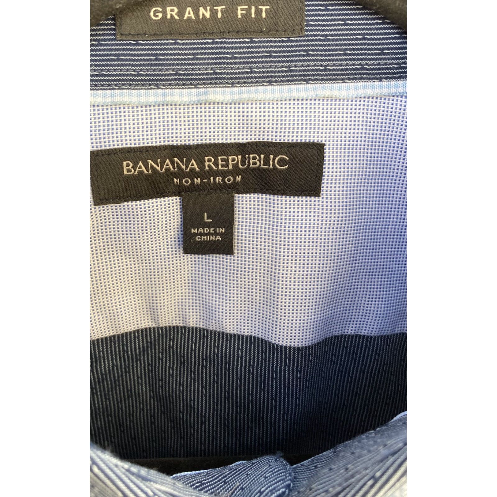 Banana Republic Banana Republic Button-Down Shirt Blue LS Button-Up Men’s L 16 Grant Fit Cotton Size US L / EU 52-54 / 3 - 2 Thumbnail